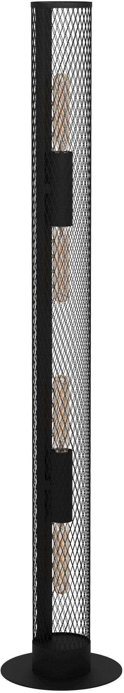 EGLO Stehlampe »REDCLIFFE«, Stehleuchte in schwarz aus Stahl - exkl. E27 - 4X40W