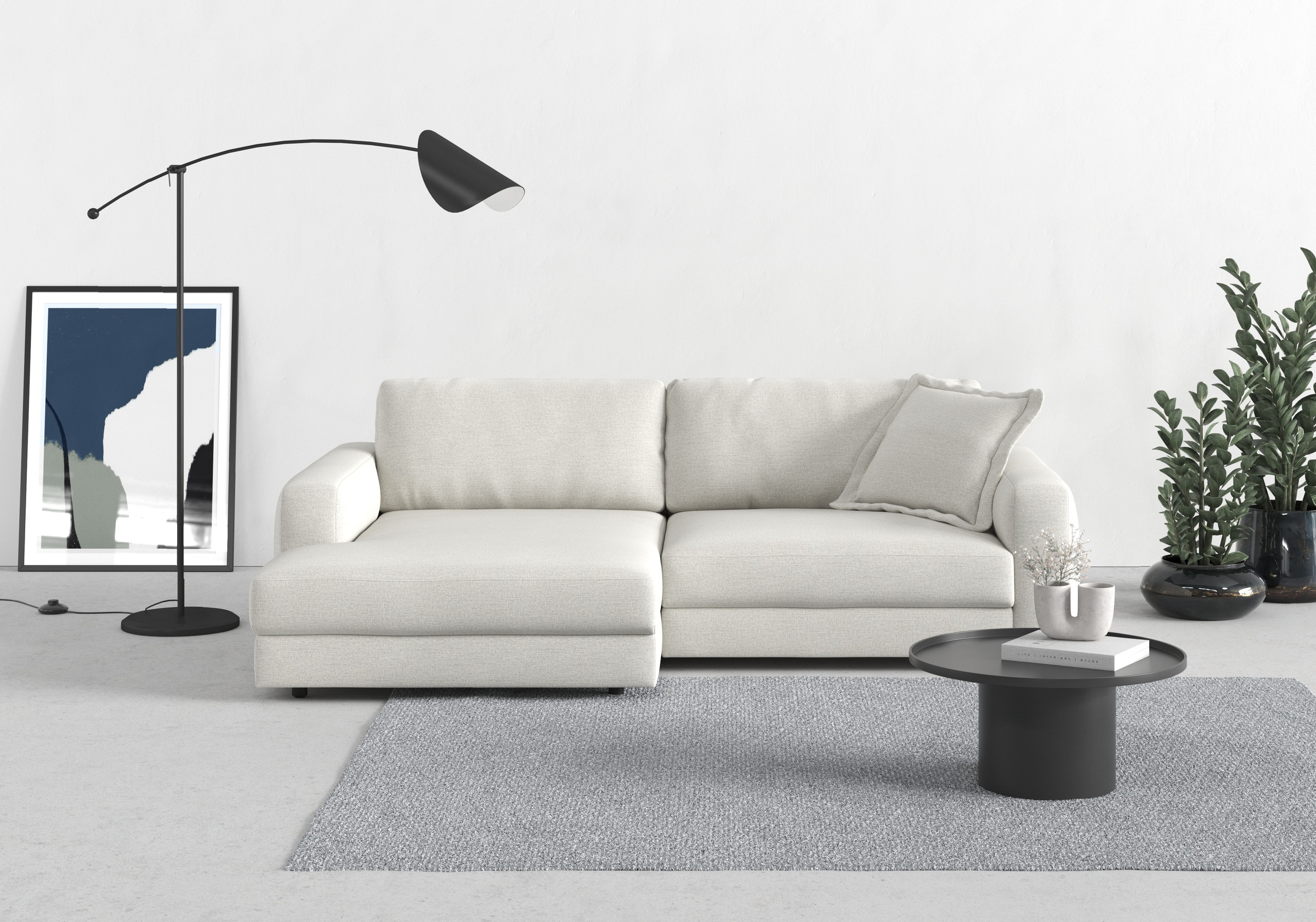 TRENDMANUFAKTUR Ecksofa »Bourbon, Designsofa mit tollem Sitzkomfort, L-Form,«, extra tiefe Sitzfläche, wahlweise mit Sitztiefenverstellung