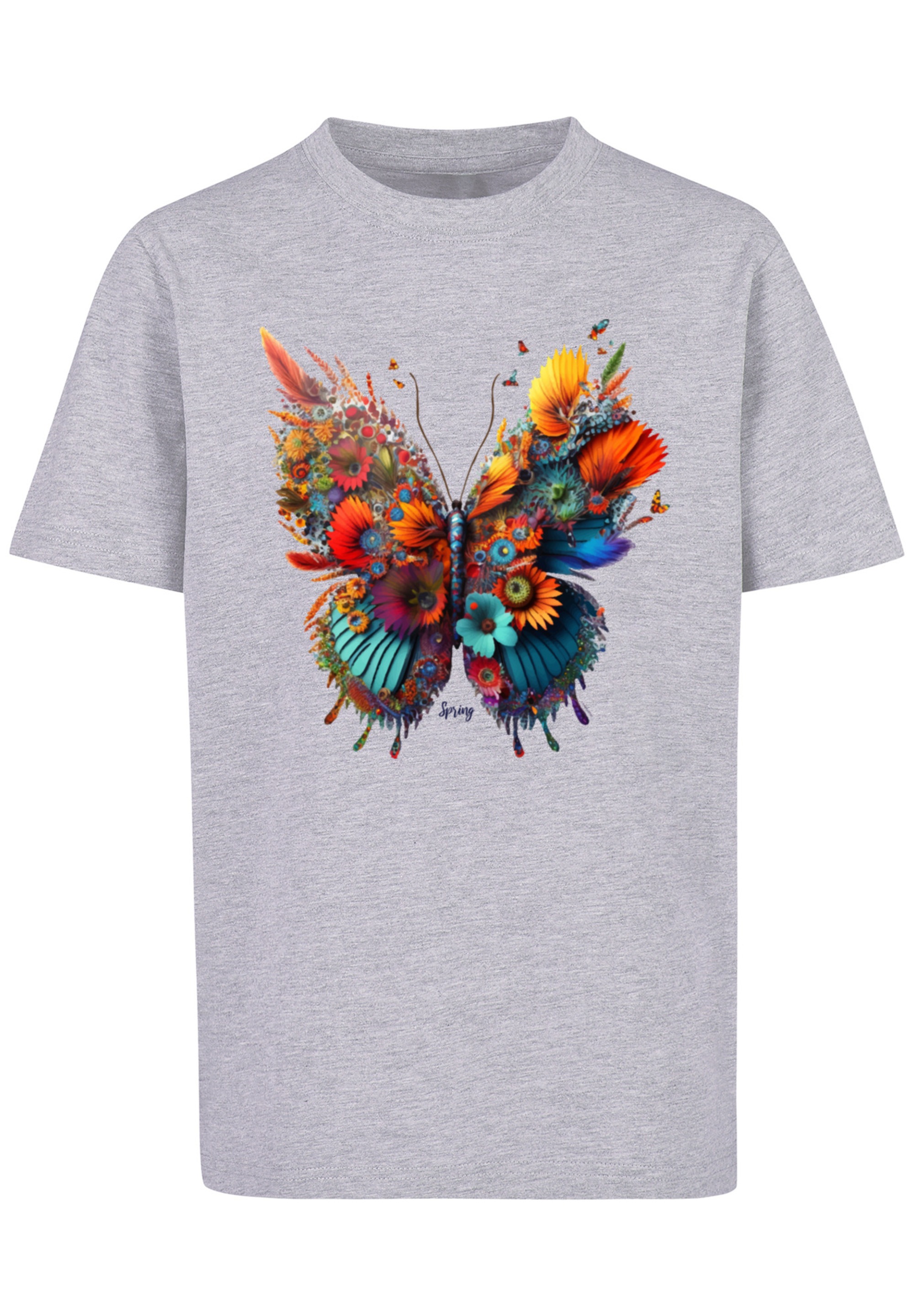 F4NT4STIC T-Shirt »Schmetterling Blumen Tee Unisex«, Print