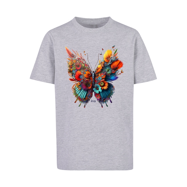 Unisex«, kaufen Blumen Tee T-Shirt »Schmetterling Print BAUR | F4NT4STIC