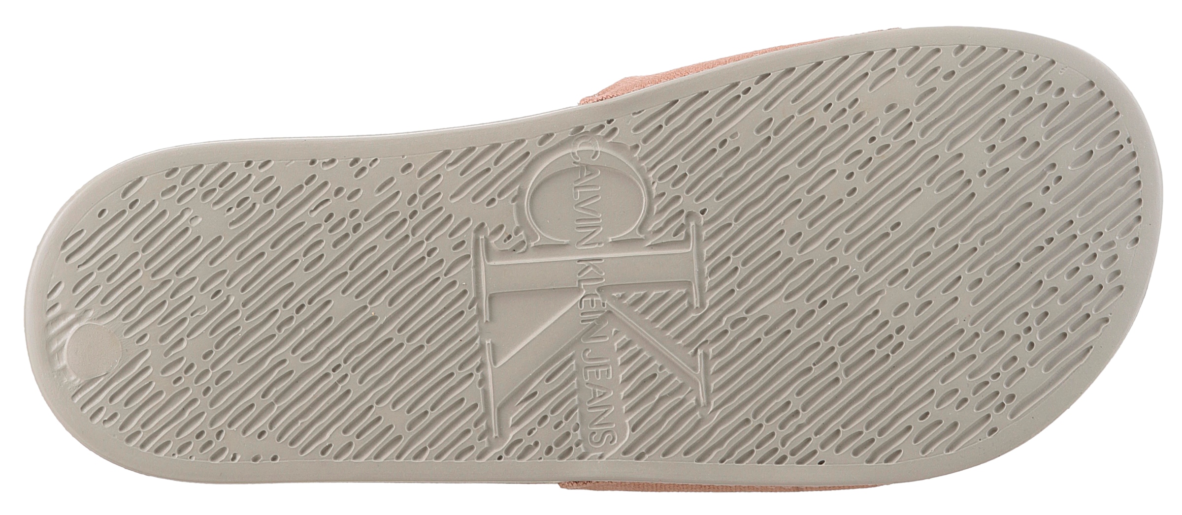 Calvin Klein Jeans Pantolette »SLIDE MONOGRAM WMNS«  , Poolslides, Schlappen, Sommerpantolette, Strandschuh zum Schlupfen