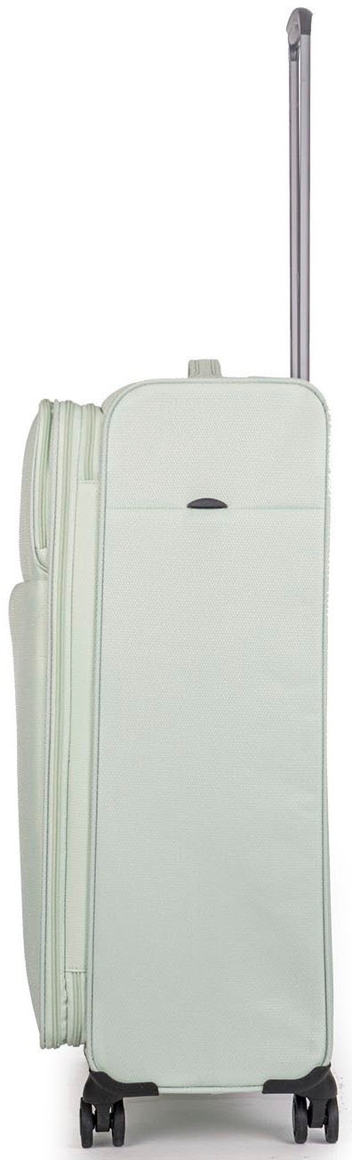 Stratic Weichgepäck-Trolley »Stratic Light + L, mint«, 4 Rollen, Reisekoffer großer Koffer Aufgabegepäck TSA-Zahlenschloss