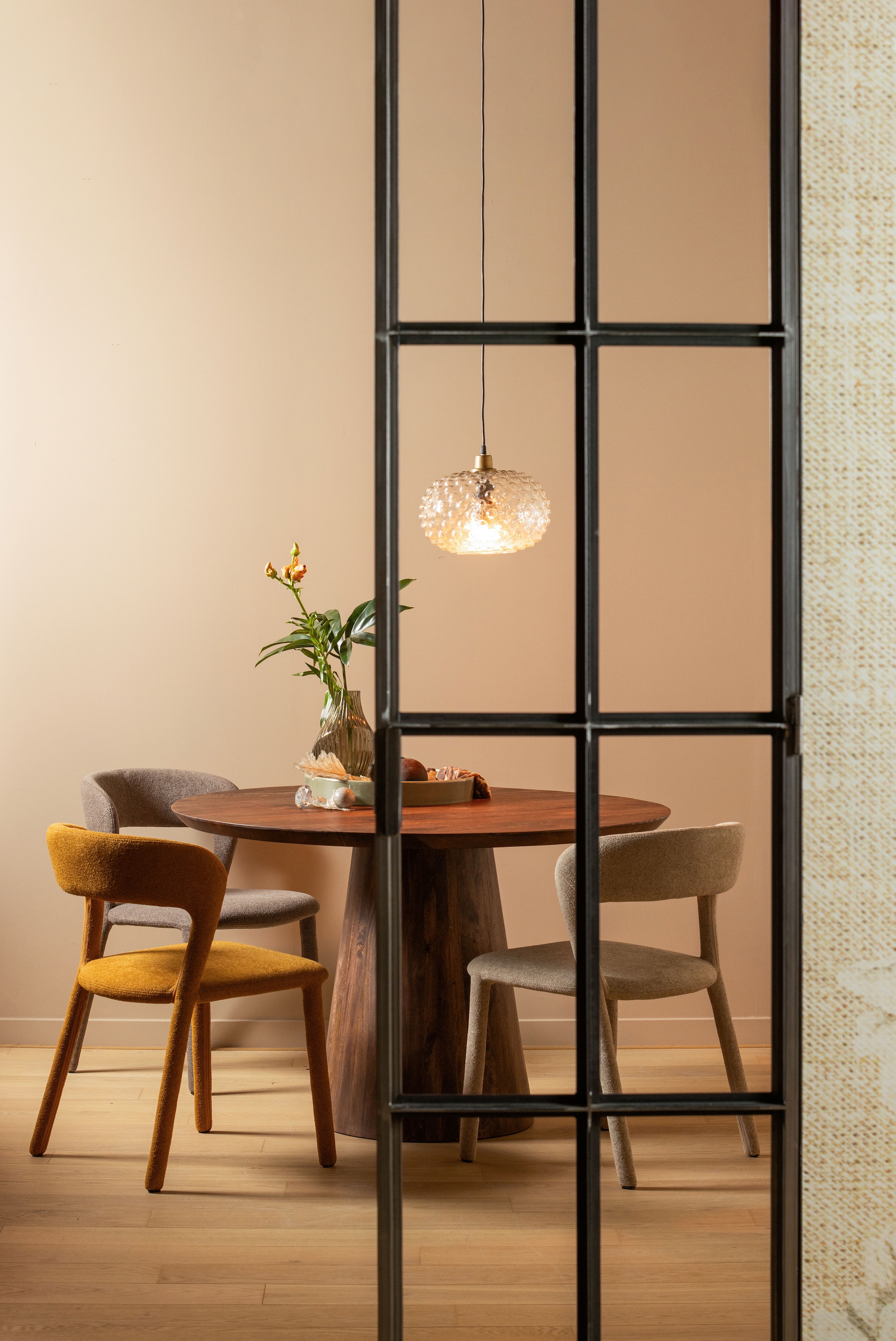 WOOOD Esszimmerstuhl »Noble«, (Set), 2 St., Strukturstoff, komplett mit Stoff bezogen, Höhe 76 cm x Breite 51 cm