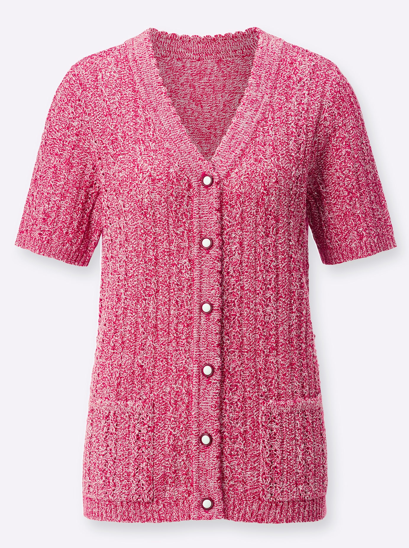 Classic Basics Ajourstrickjacke