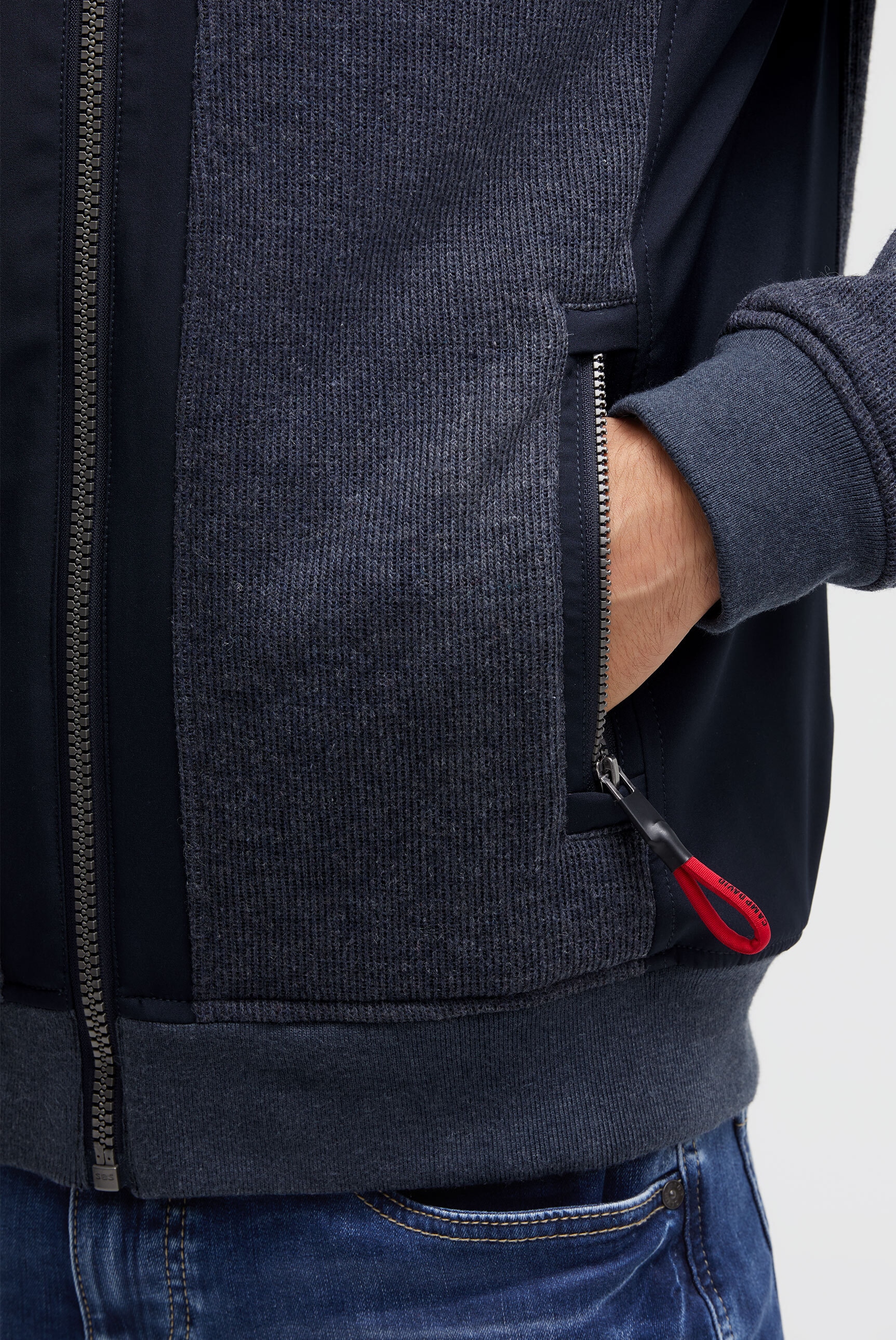 CAMP DAVID Outdoorjacke mit Kapuze mit Reißverschluss an den Einschubtaschen