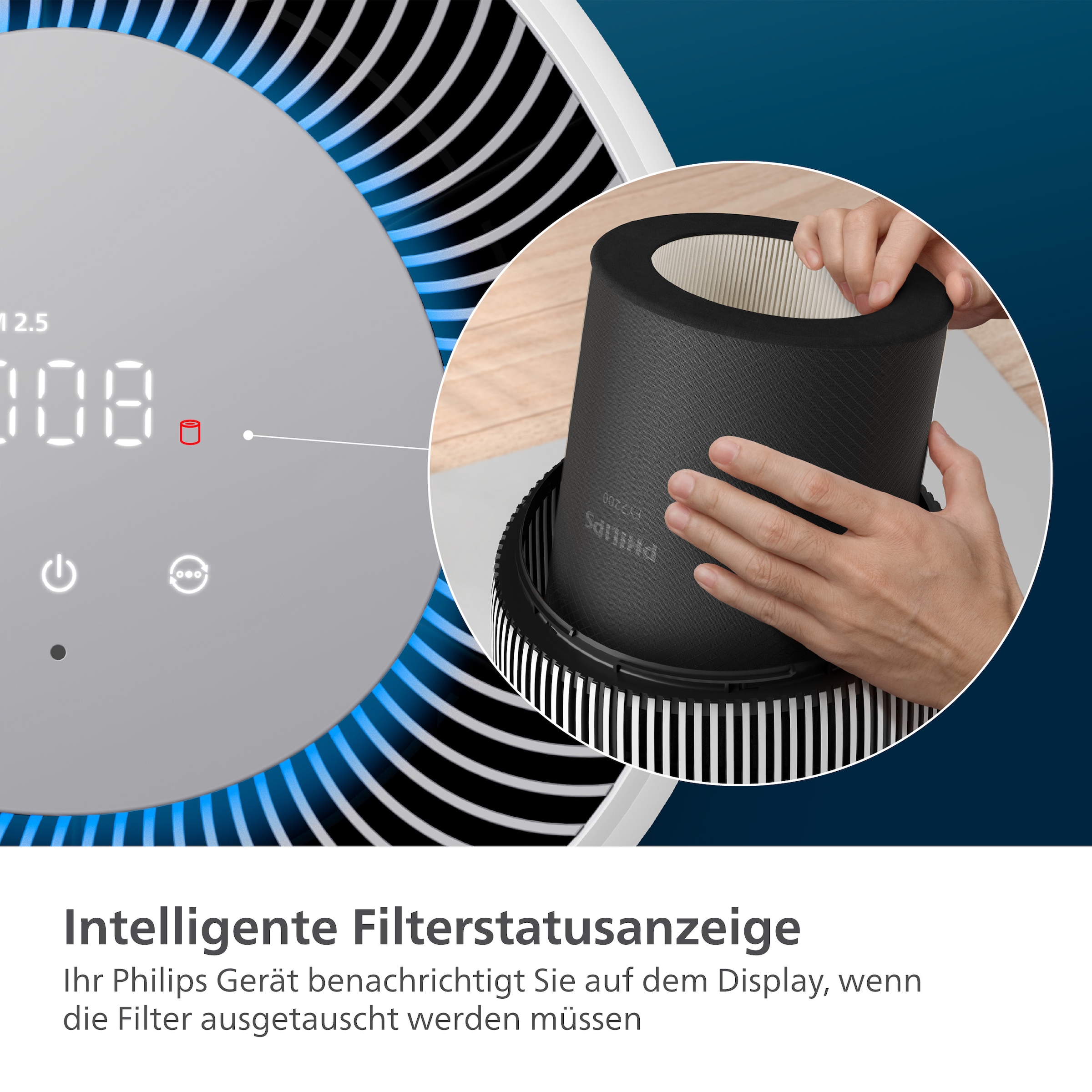 Philips Ersatzfilter »FY2200/30 HEPA NanoProtect Filter« 1 Stk. tlg. bis zu 3 Jahre verwendbar, 1 Filter im Lieferumfang