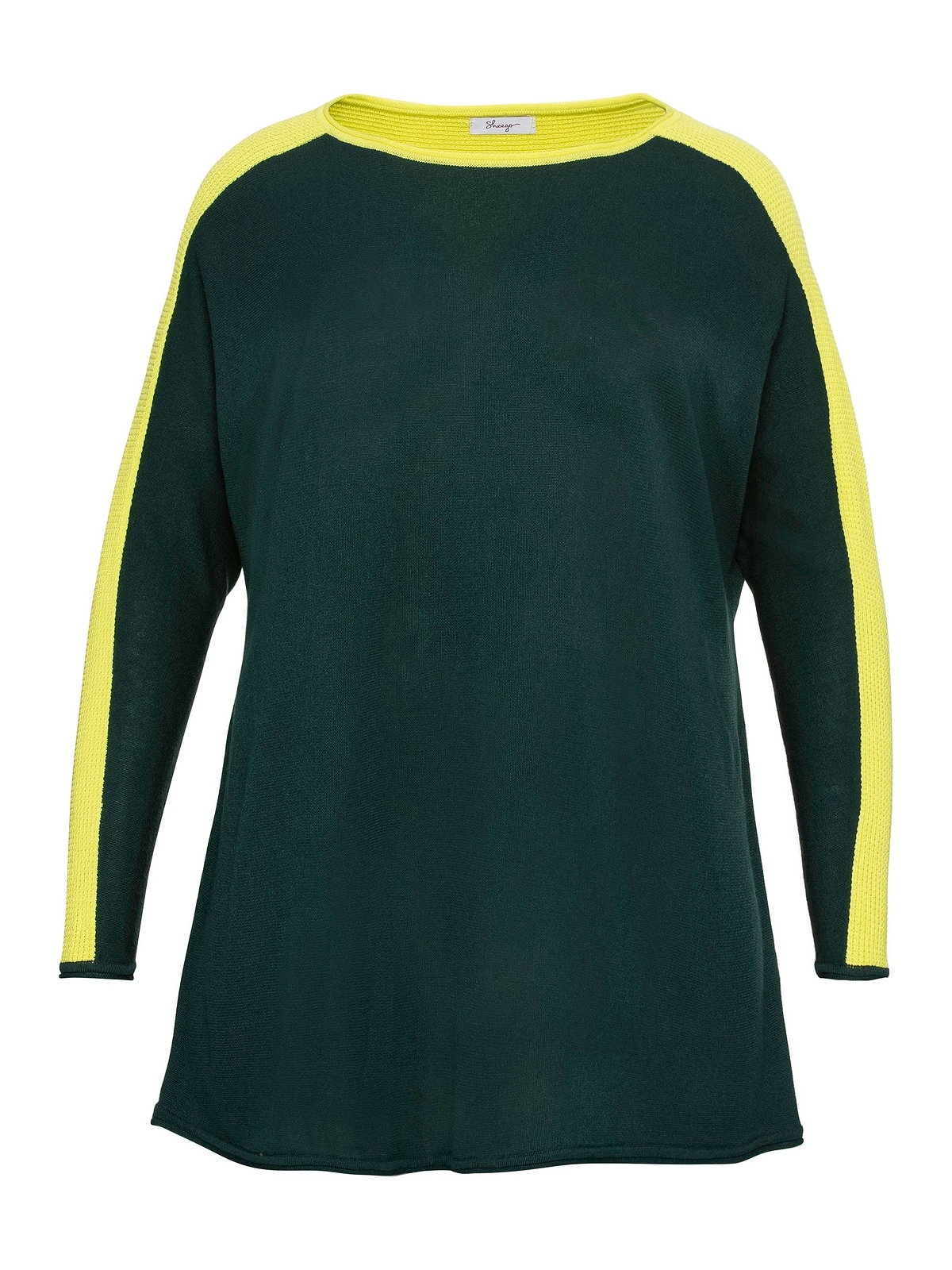 Sheego Rundhalspullover »Pullover«, mit Kontrastfarben