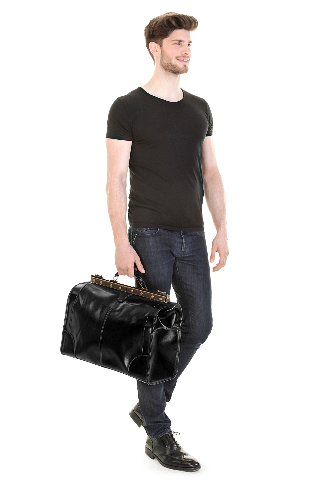 Piké Reisetasche "LOMBARDIA GRANDE" echt Leder, Made in Italy günstig online kaufen