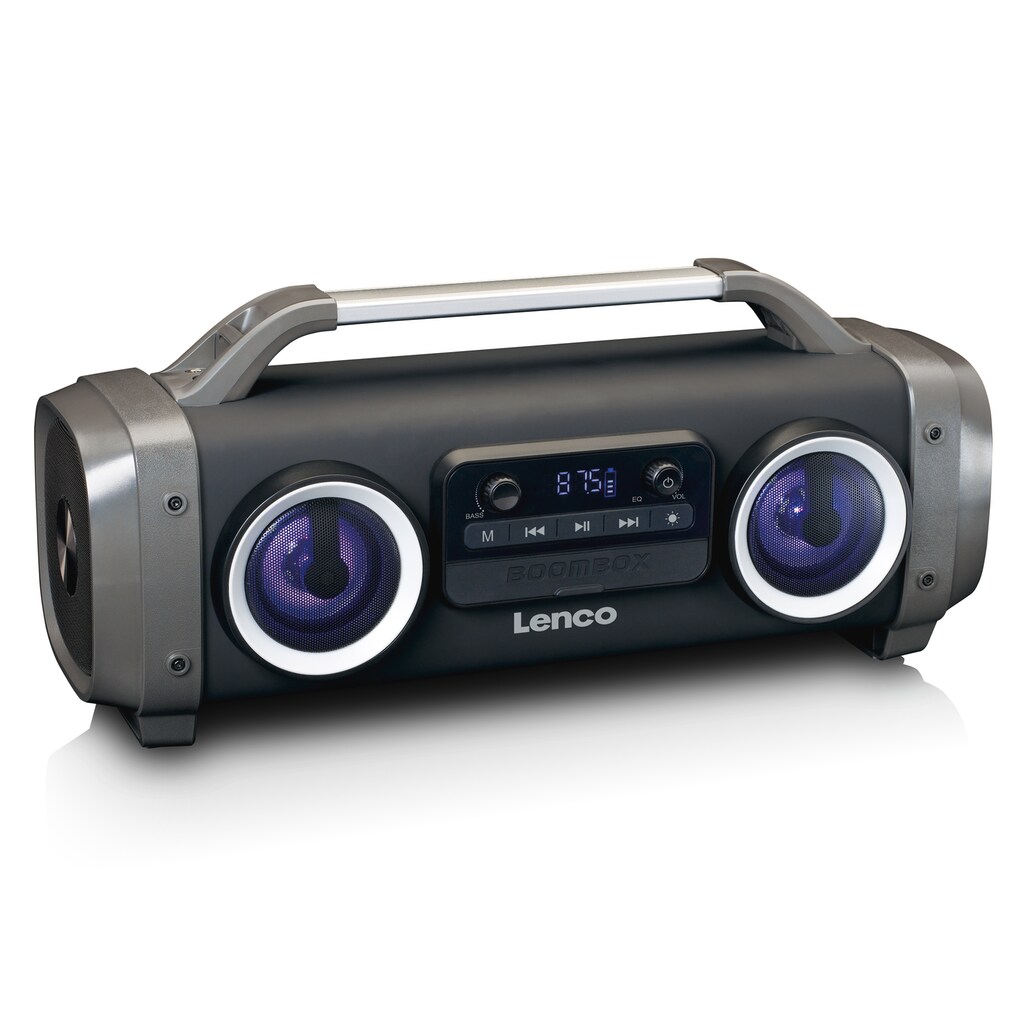 Lenco Boombox »SPR-100 Tragbares High Power Boombox Radio mit BT, USB, SD, IPX4«, (Bluetooth 25 W)