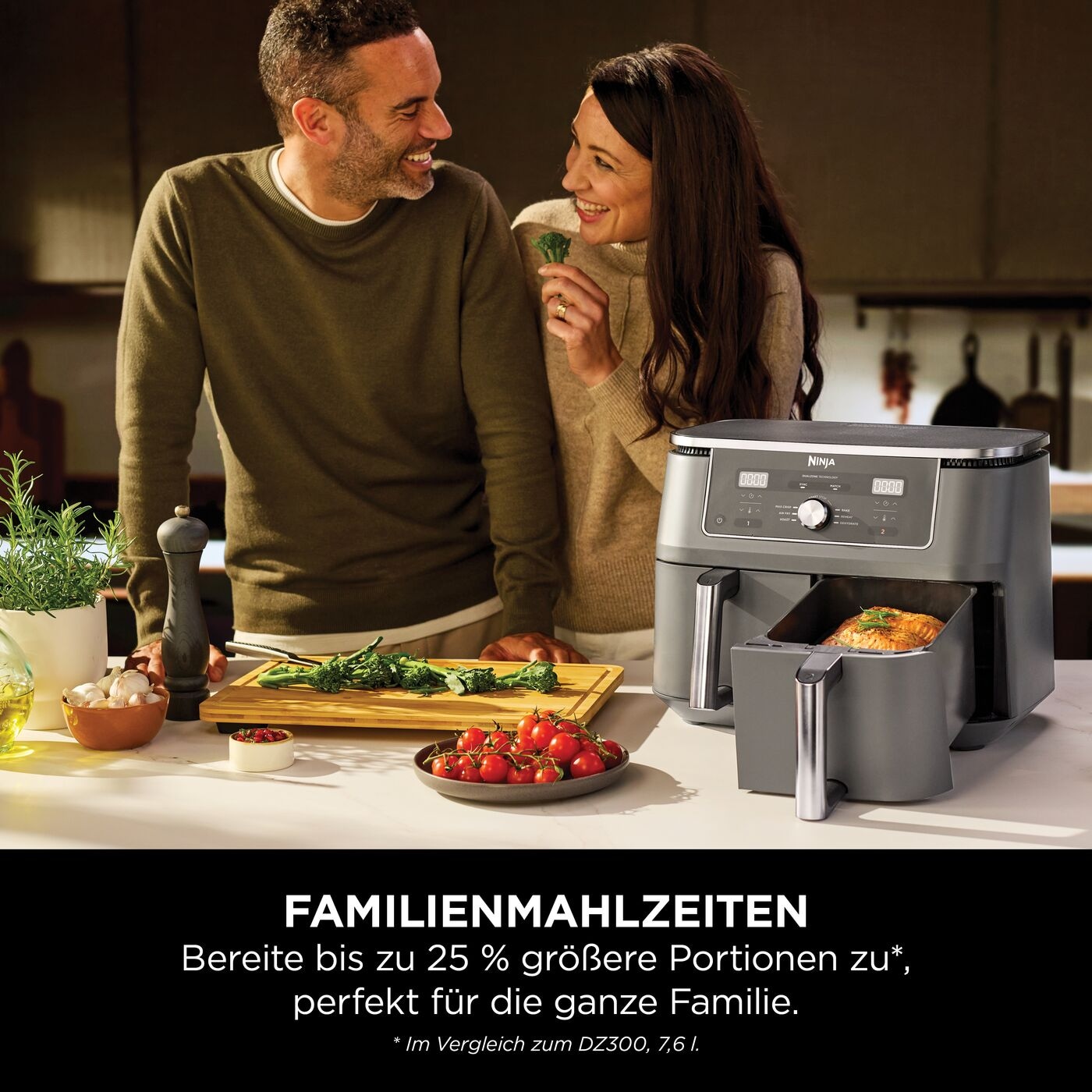 NINJA Heißluftfritteuse »MAX 6-in-1 Dual Zone Air Fryer 9,5L DZ400EU« 2470 W