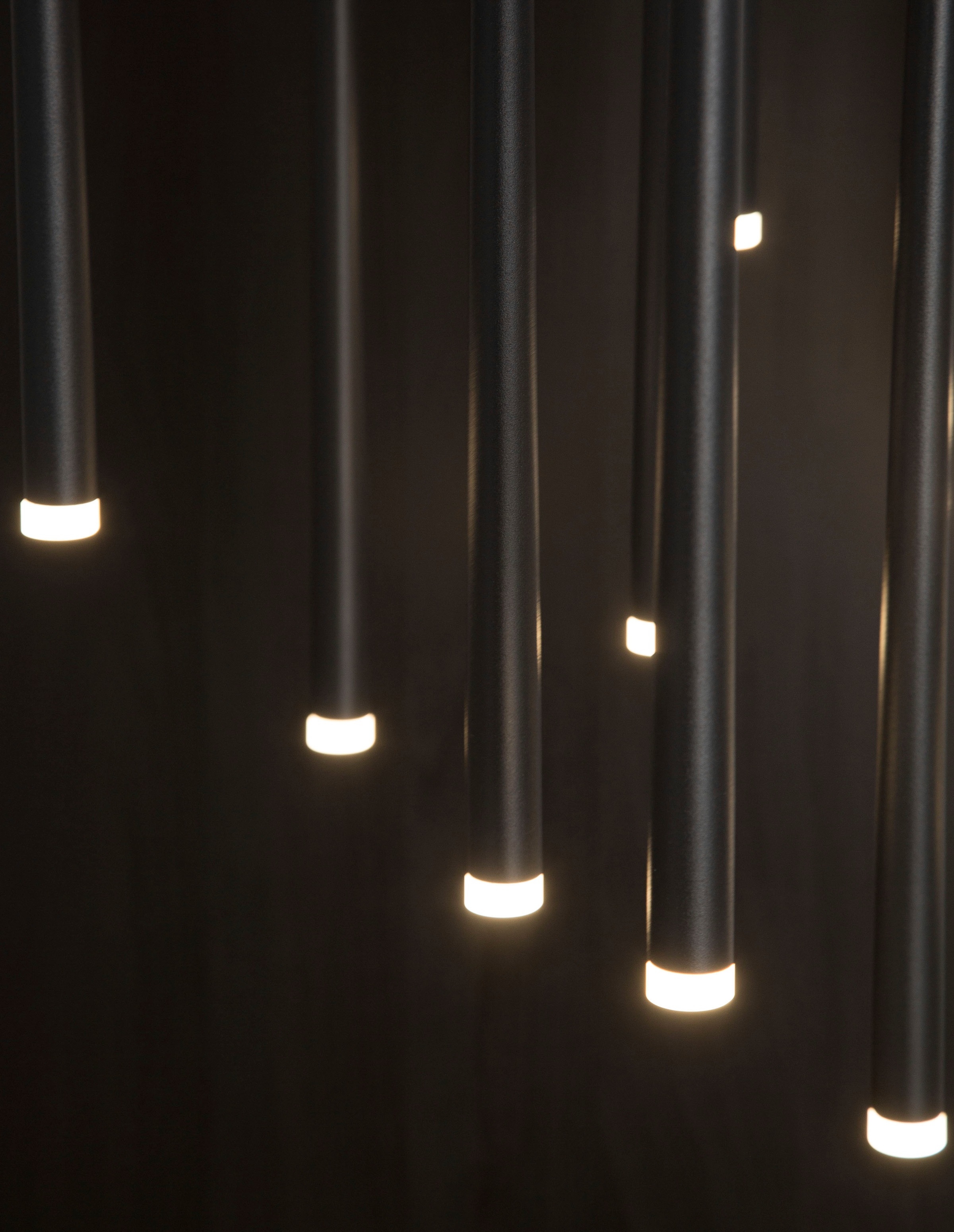 NOVA LUCE LED-Hängeleuchte "GIONO", schwarz, 12, Ø 2cm H: 230cm, 1 Stk., Leuchten 3
