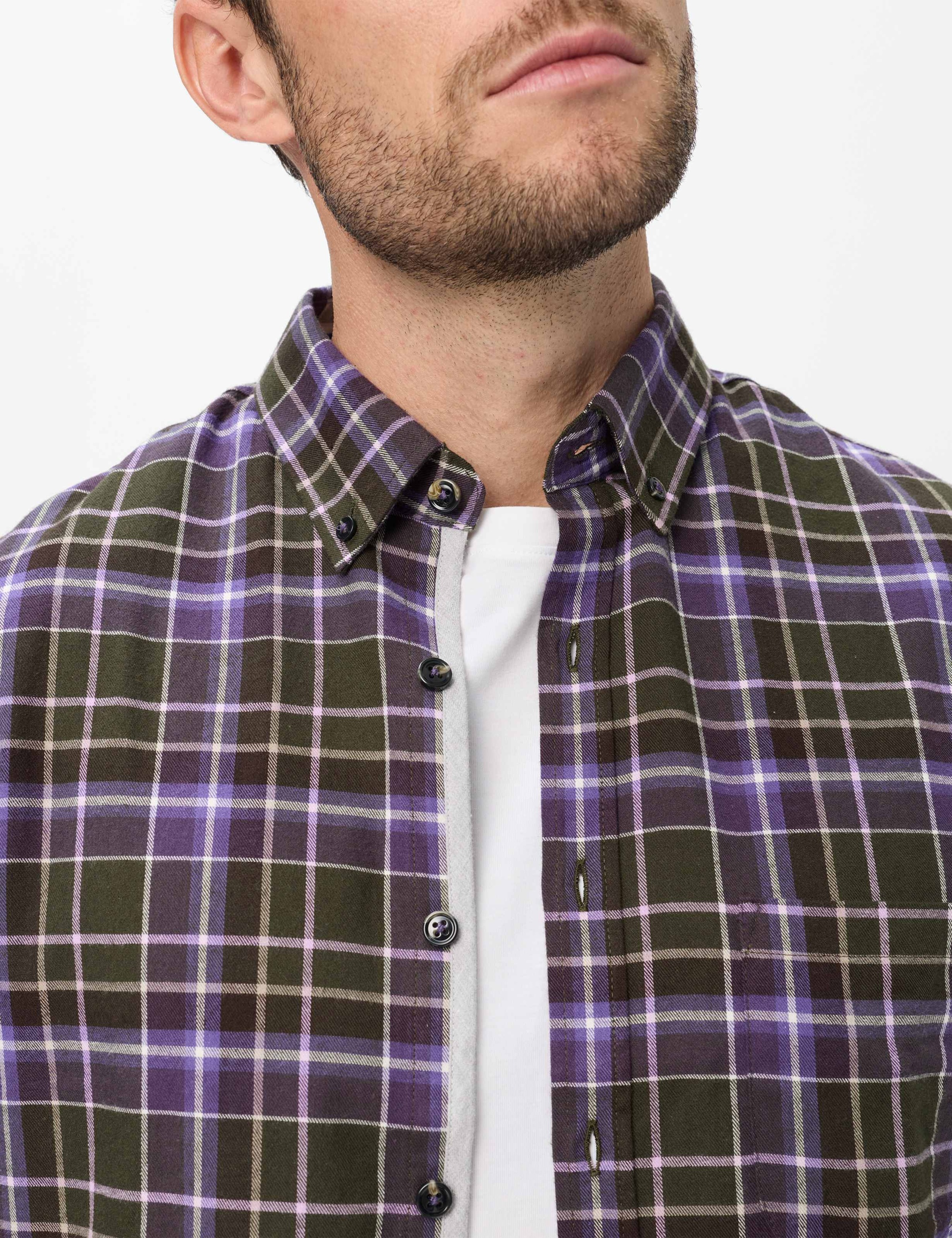 Brax Businesshemd »Style DANIEL« Flanell: Karohemd aus reiner Baumwolle