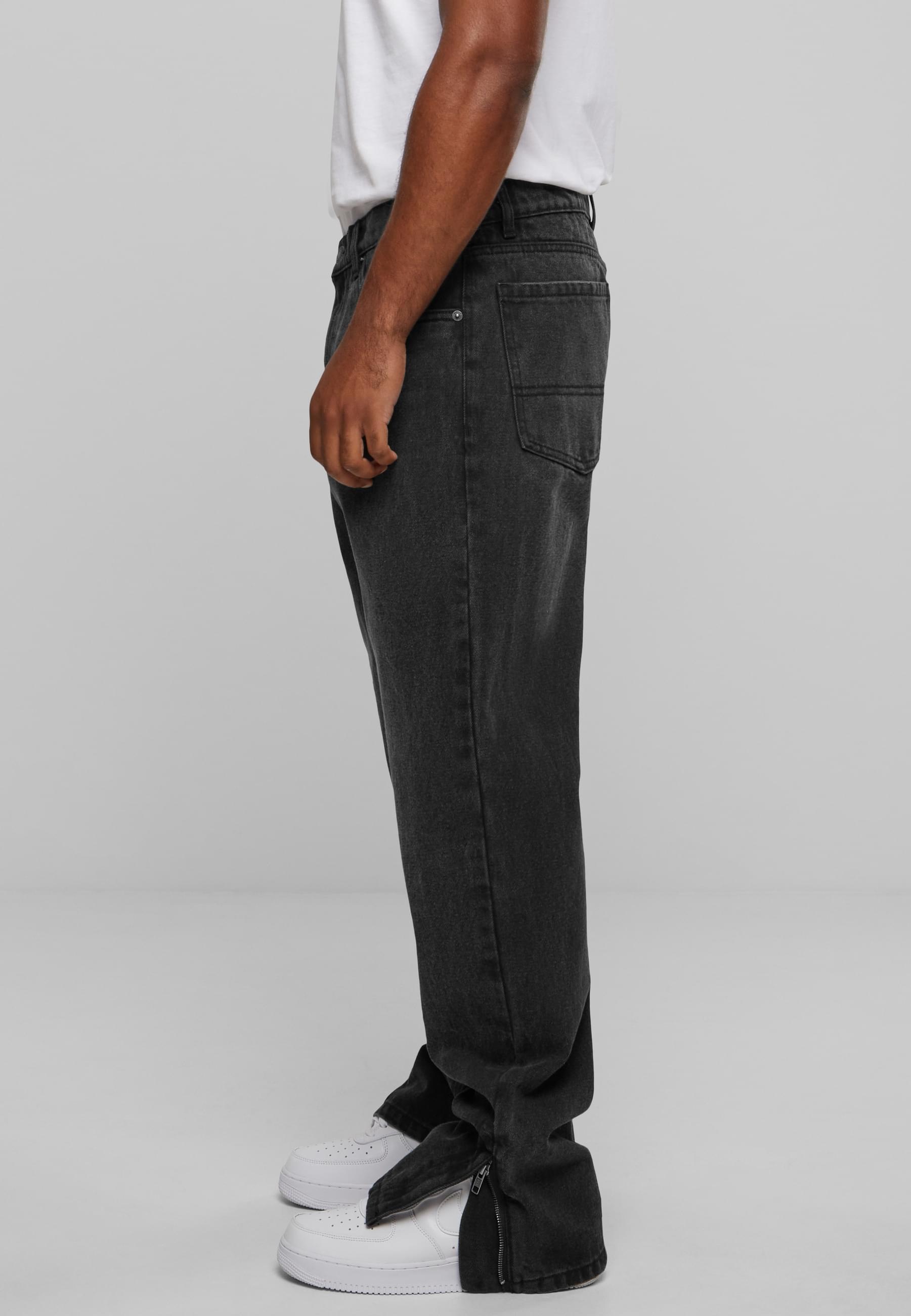 URBAN CLASSICS Bequeme Jeans »Urban Classics Herren Heavy Ounce Straight Fit Zipped Jeans«
