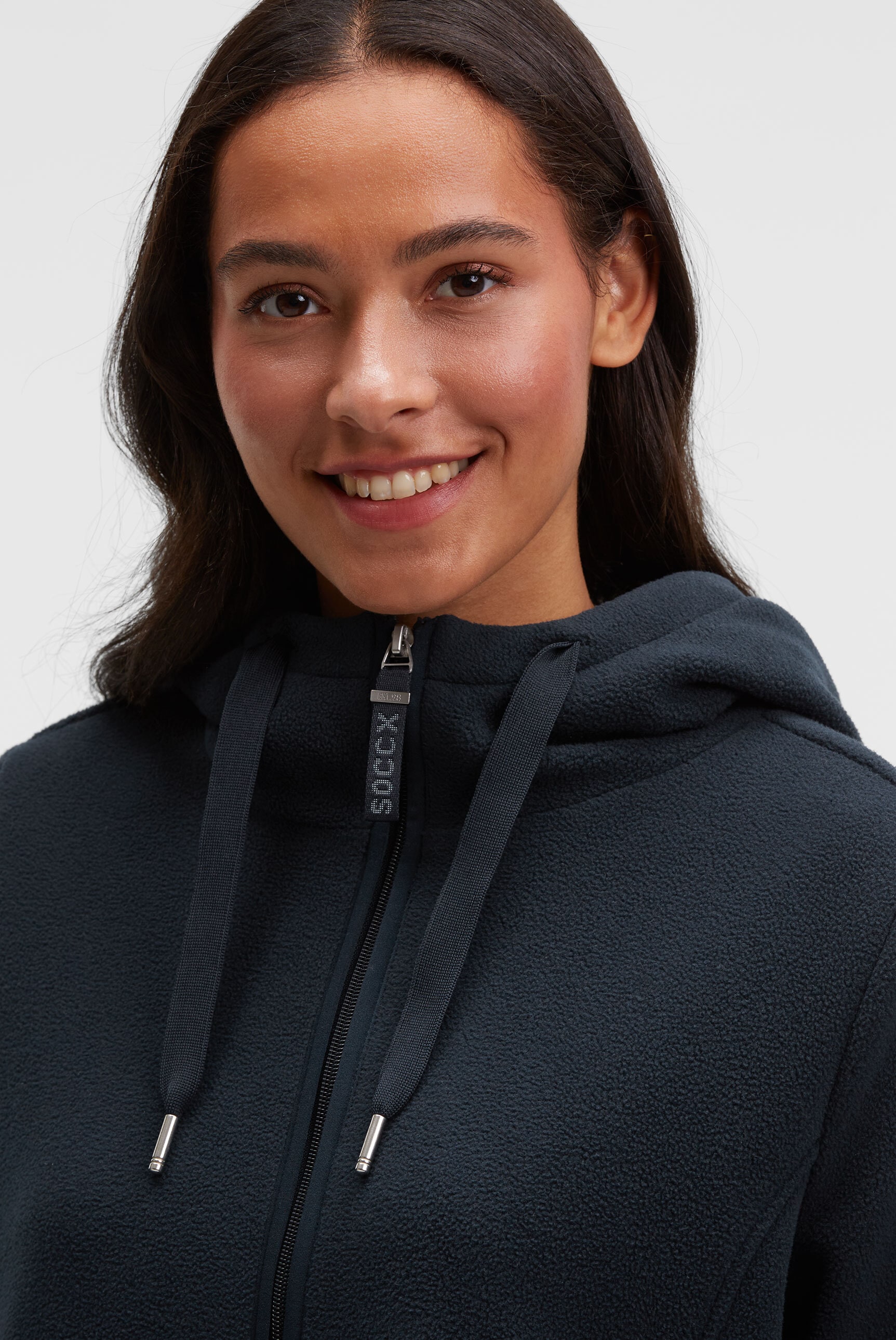 SOCCX Fleecejacke mit Kapuze