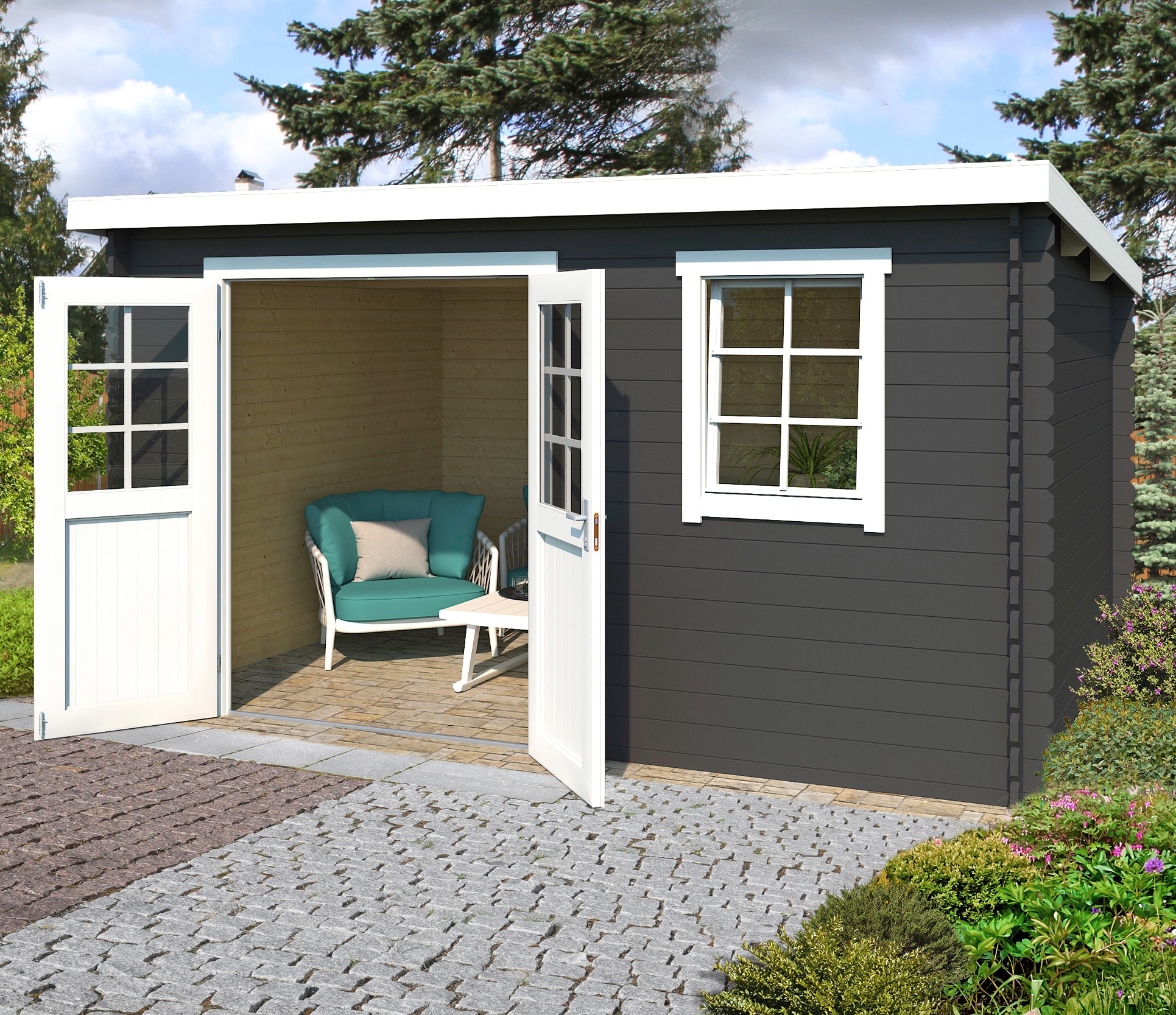 LASITA MAJA 1100000002199 "Amira 275" Blockbohlenhaus 28mm