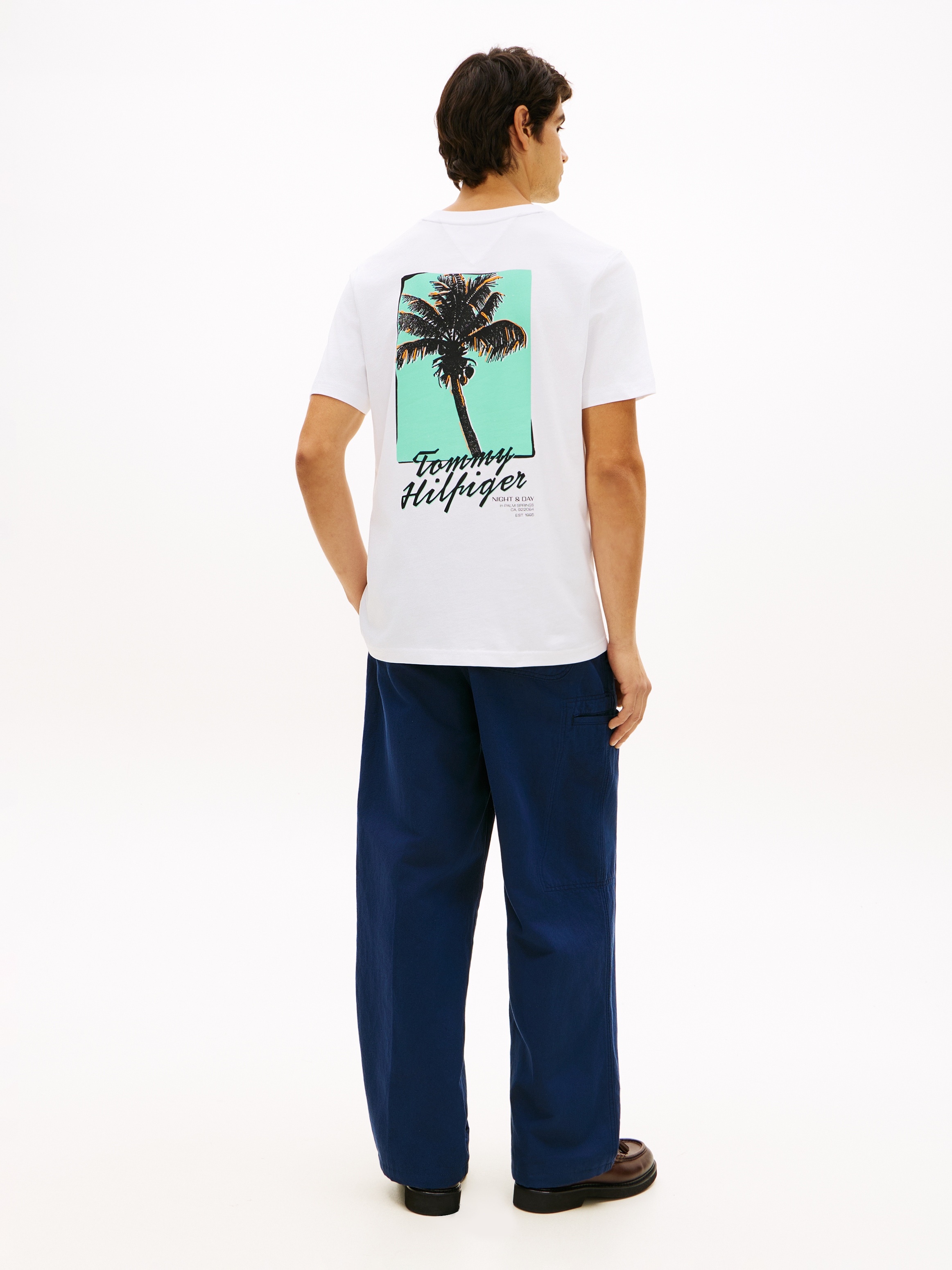Tommy Hilfiger T-Shirt »PALM PHOTO PRINT« mit Fotoprint hinten
