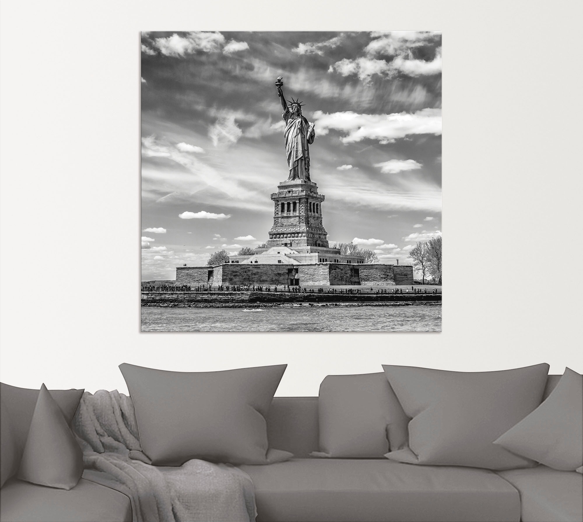 Artland Wandbild »New York City Freiheitsstatue«, Amerika, (1 St.), als Alubild, Outdoorbild, Leinwandbild, Poster in verschied. Größen
