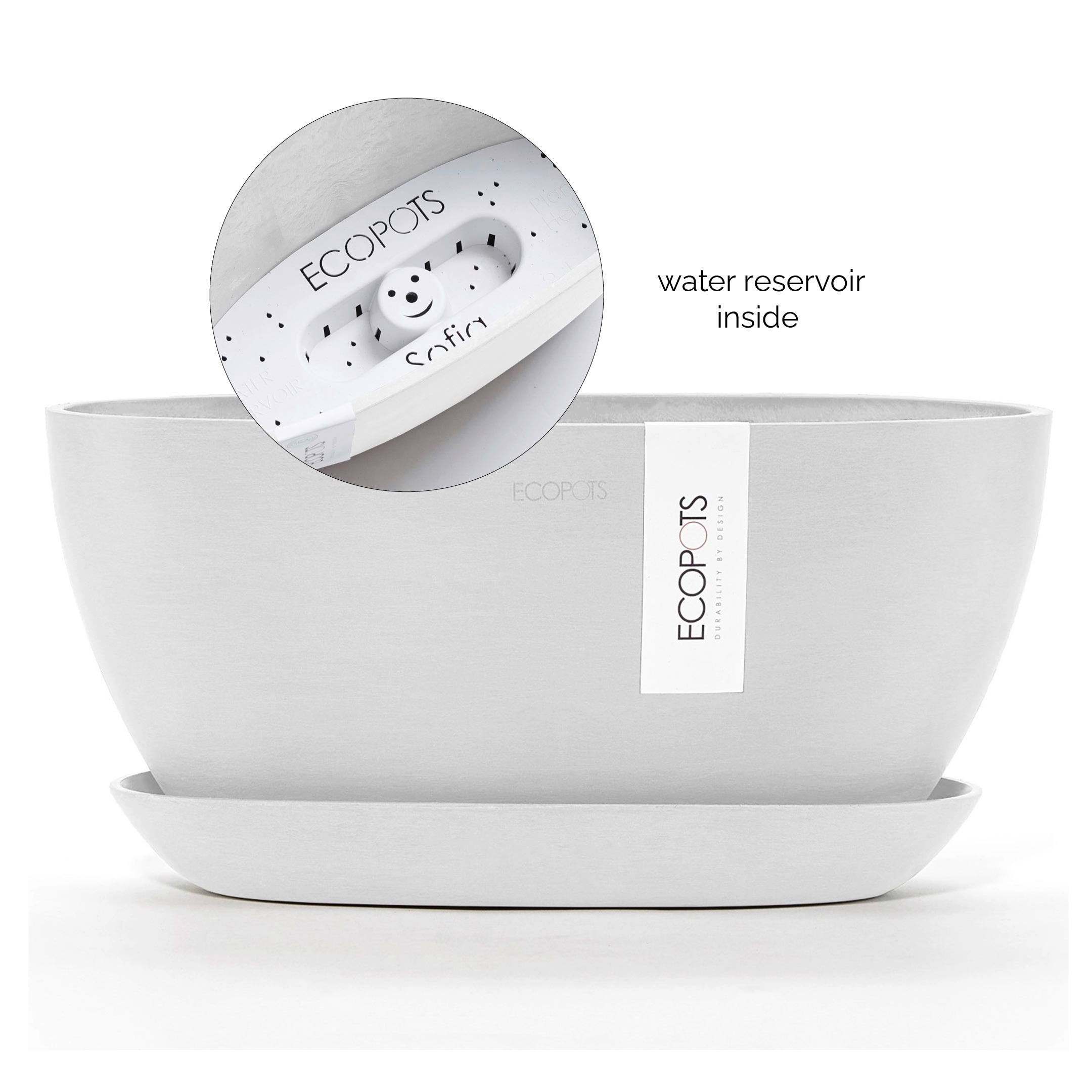 ECOPOTS Blumentopf »Sofia«, (Set), mit passendem Untersetzer