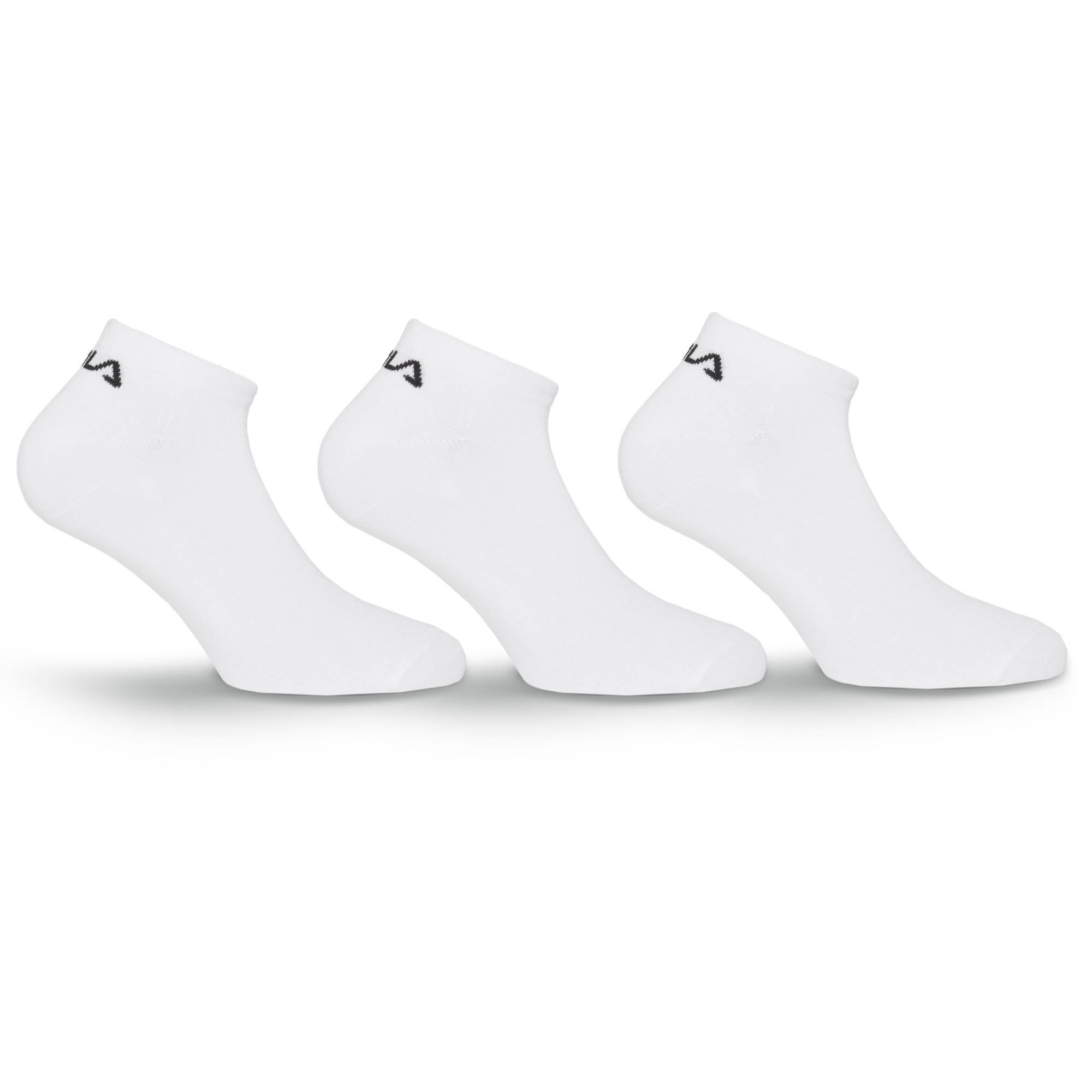Fila "UNISEX INVISIBLE PLAIN SOCKS" 3 Paar tlg. mit eingestricktem Logo an der Ferse
