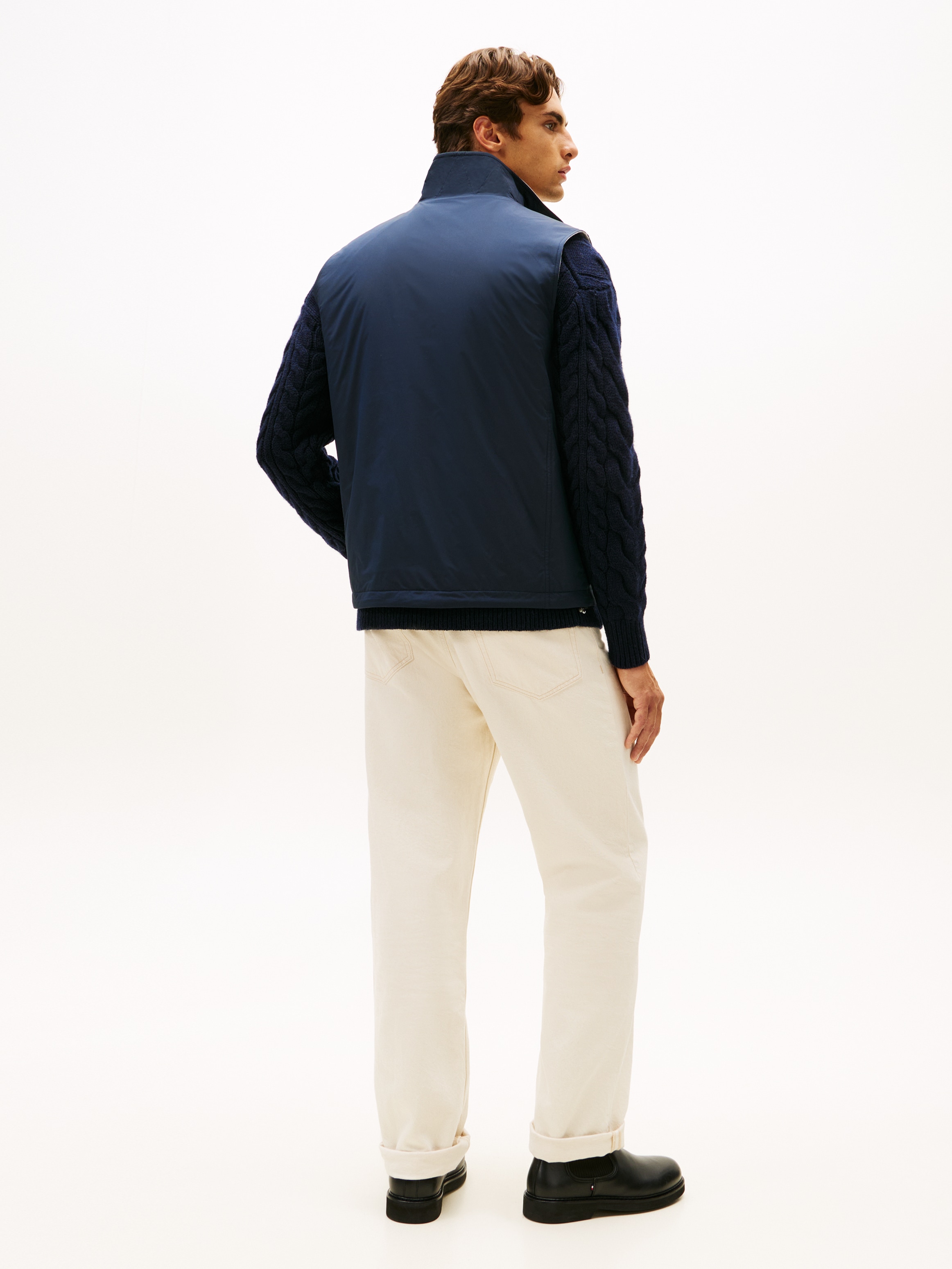 Tommy Hilfiger Wendeweste »LW REVERSIBLE« von beiden Seiten tragbar, Stehkragen, 2-Wege-Reißverschluss