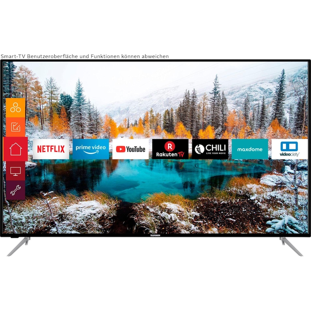 Telefunken LED-Fernseher »D65V800M4CWH«, 164 cm/65 Zoll, 4K Ultra HD, Smart-TV, 36 Monaten Herstellerlangzeitgarantie