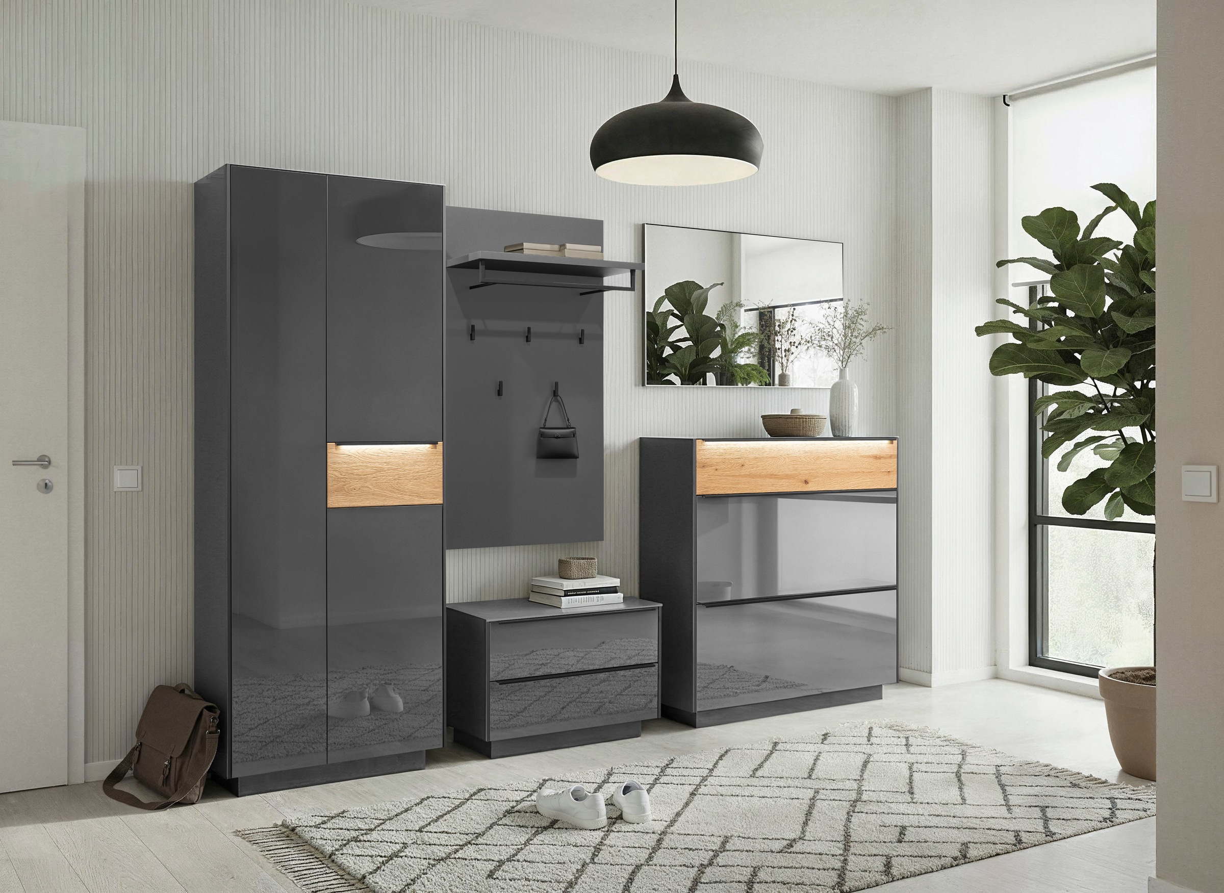 Mäusbacher Garderobenschrank »Nova Garderobe« Garderobenschrank inkl. Griffbeleuchtung  BHT 72x194x32 cm