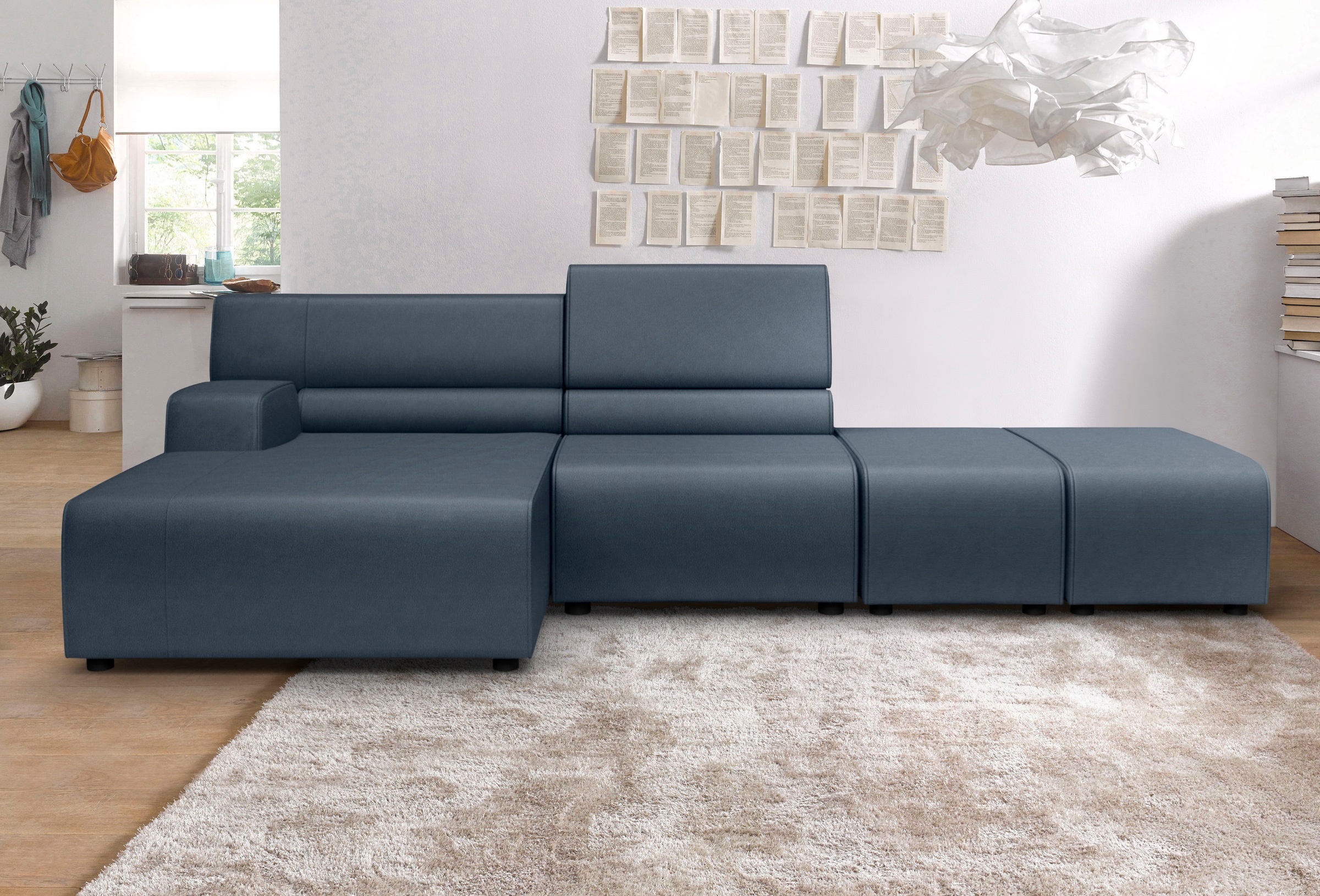 Egoitaliano Ecksofa "Babouche, Designsofa mit außergewöhnlichem Sitzkomfort zum Wohlfühlen"