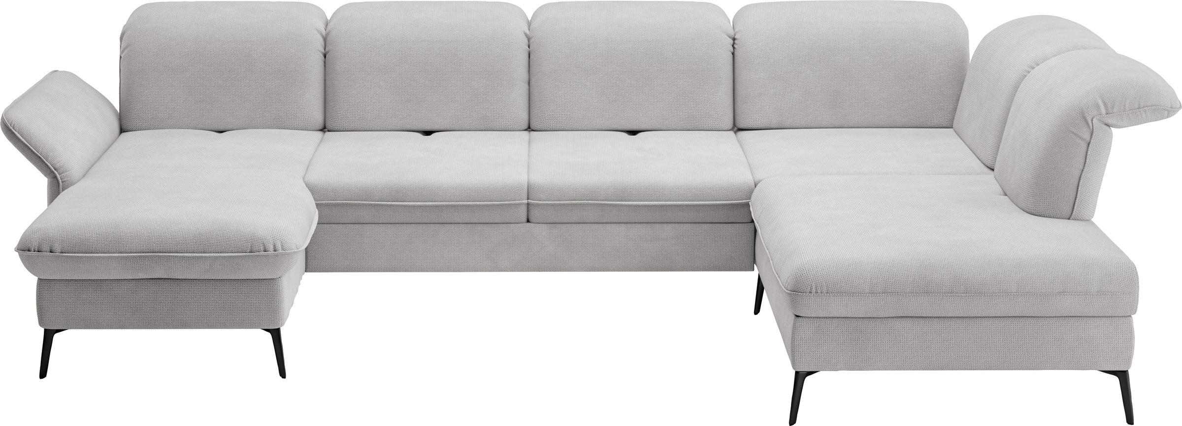 sit&more Wohnlandschaft »Emely, inkl. Sitztiefenverstellung«, wahlweise mit Bettfunktion,Bettkasten,Kopf- & Armteilverstellung