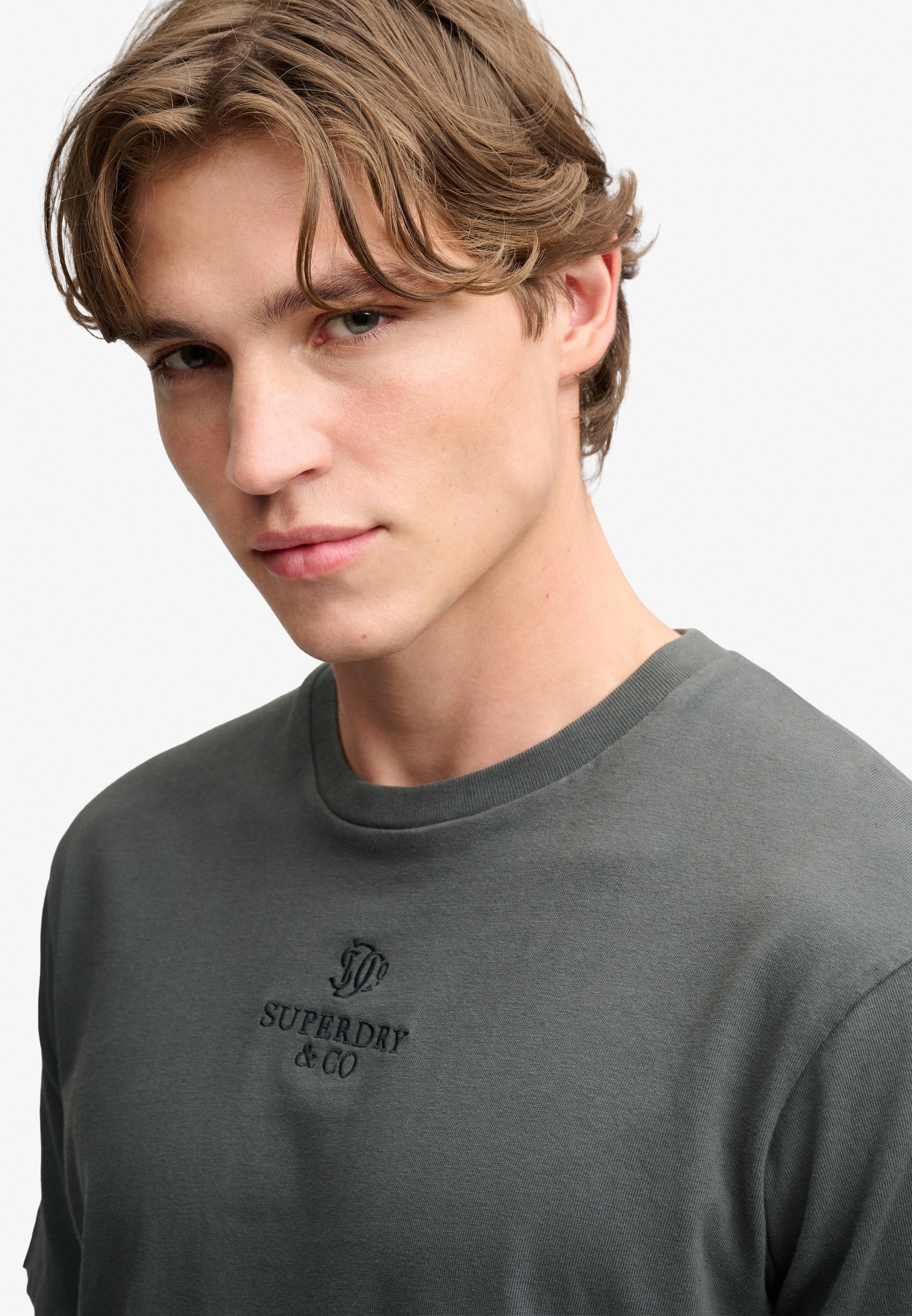 Superdry Rundhalsshirt »MICRO LOGO T SHIRT« Baumwolle, loose fit