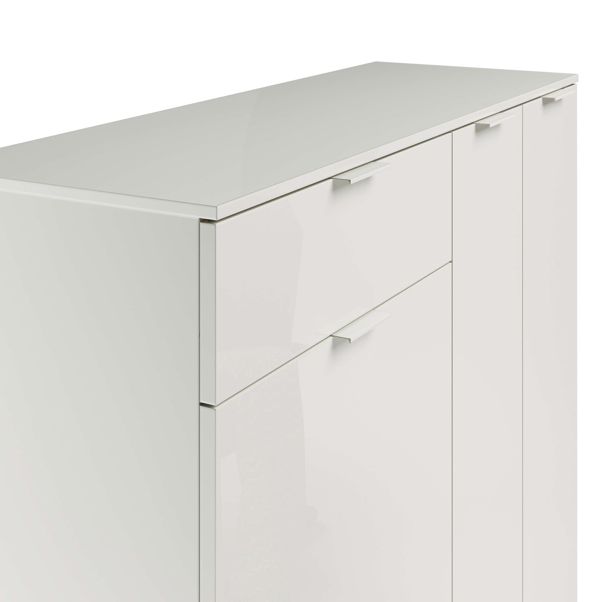 Home affaire Schuhschrank »ATRIO, Kommode, Schuhkommode,3 Türen, 1 Schublade, Hochglanz lackiert« 1 Stk. tlg. Breite 120 cm,Höhe 116,6 cm, ca. 24 paar Schuhe, Made in Italy