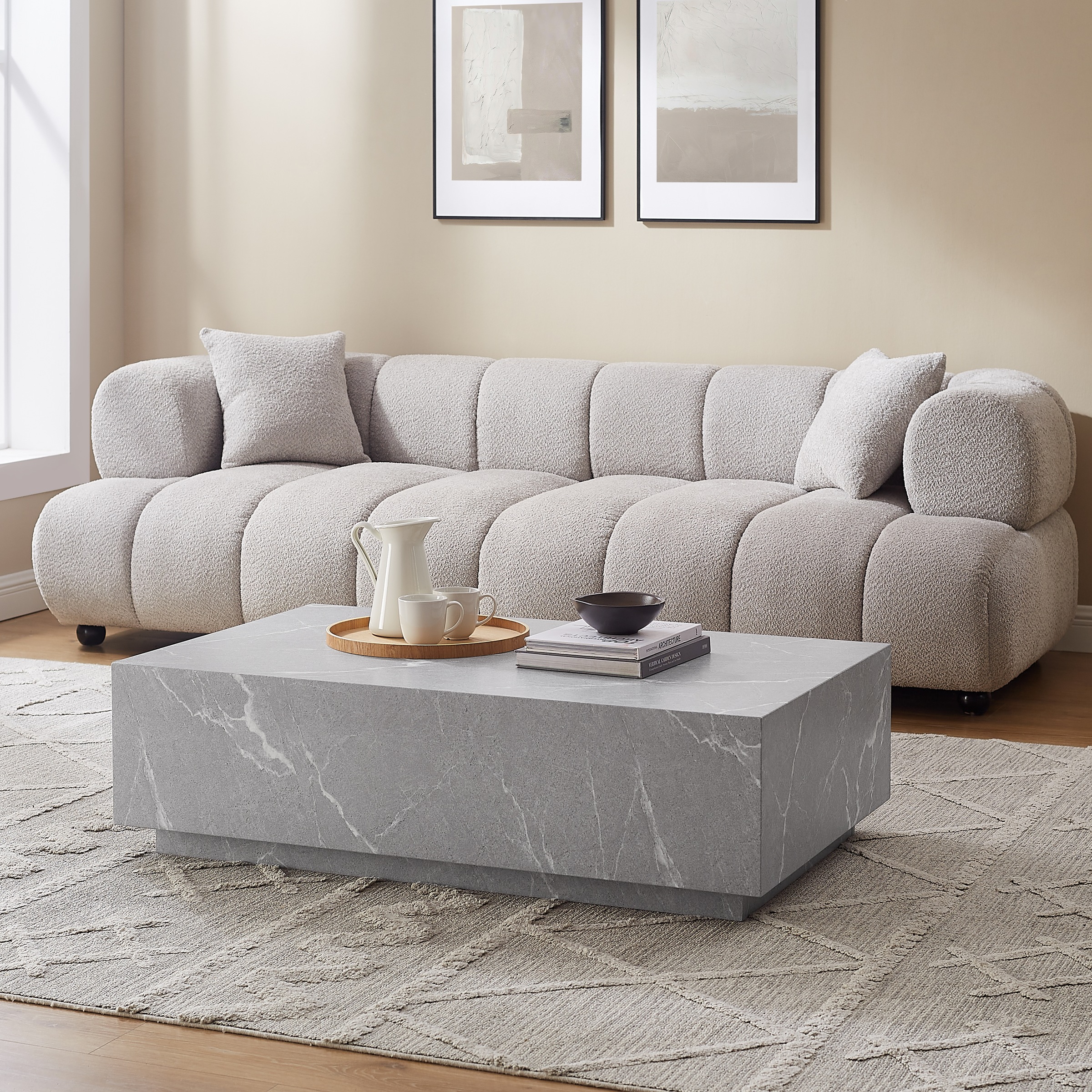 SalesFever Couchtisch "Almeria Beistelltisch: Stilvoller Couchtisch 120/75 günstig online kaufen