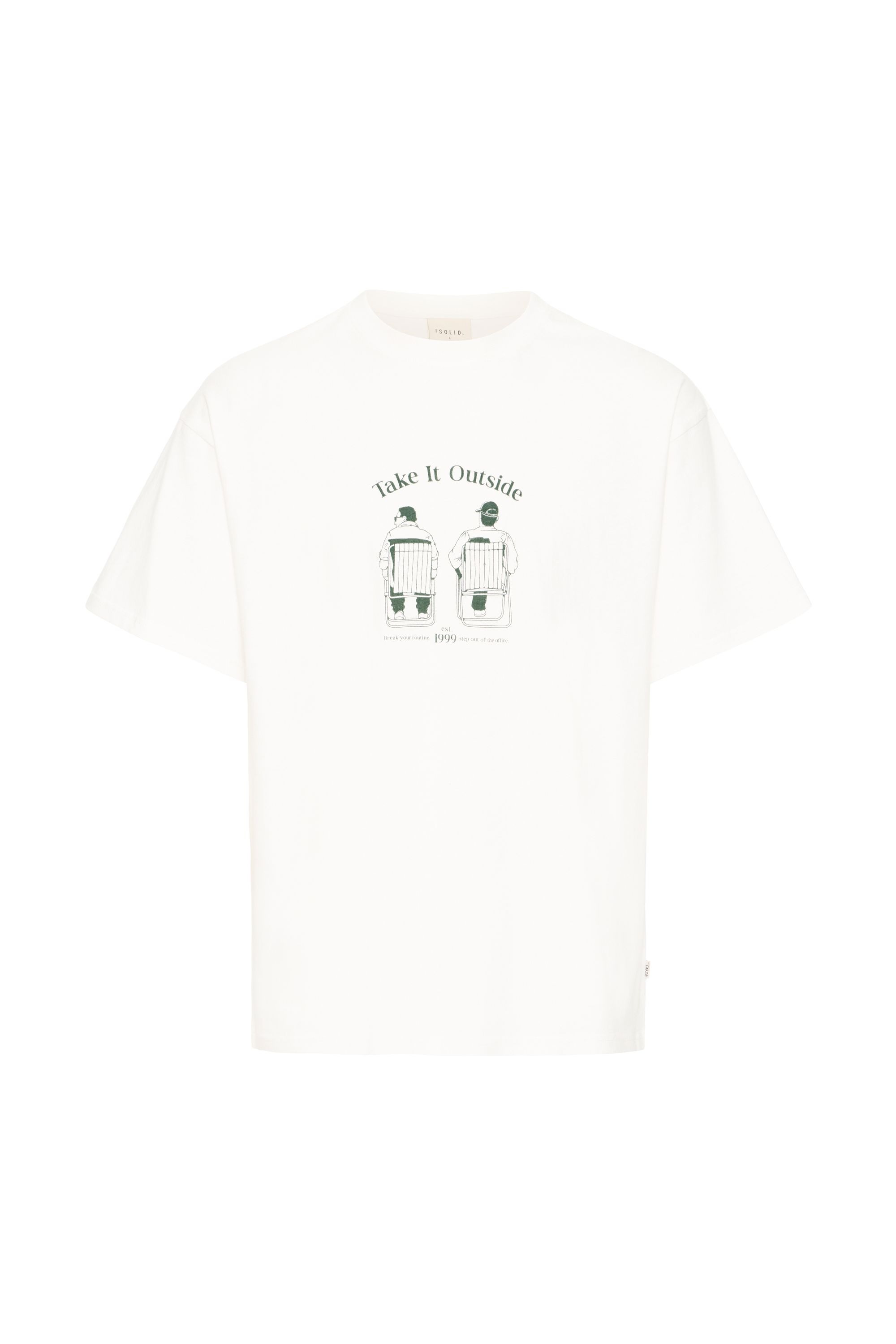 SOLID Herren Rundhalsshirt "Rundhalsshirt SDTalon", weiß, Gr. L, Obermaterial: 100% Baumwolle CO., Shirts