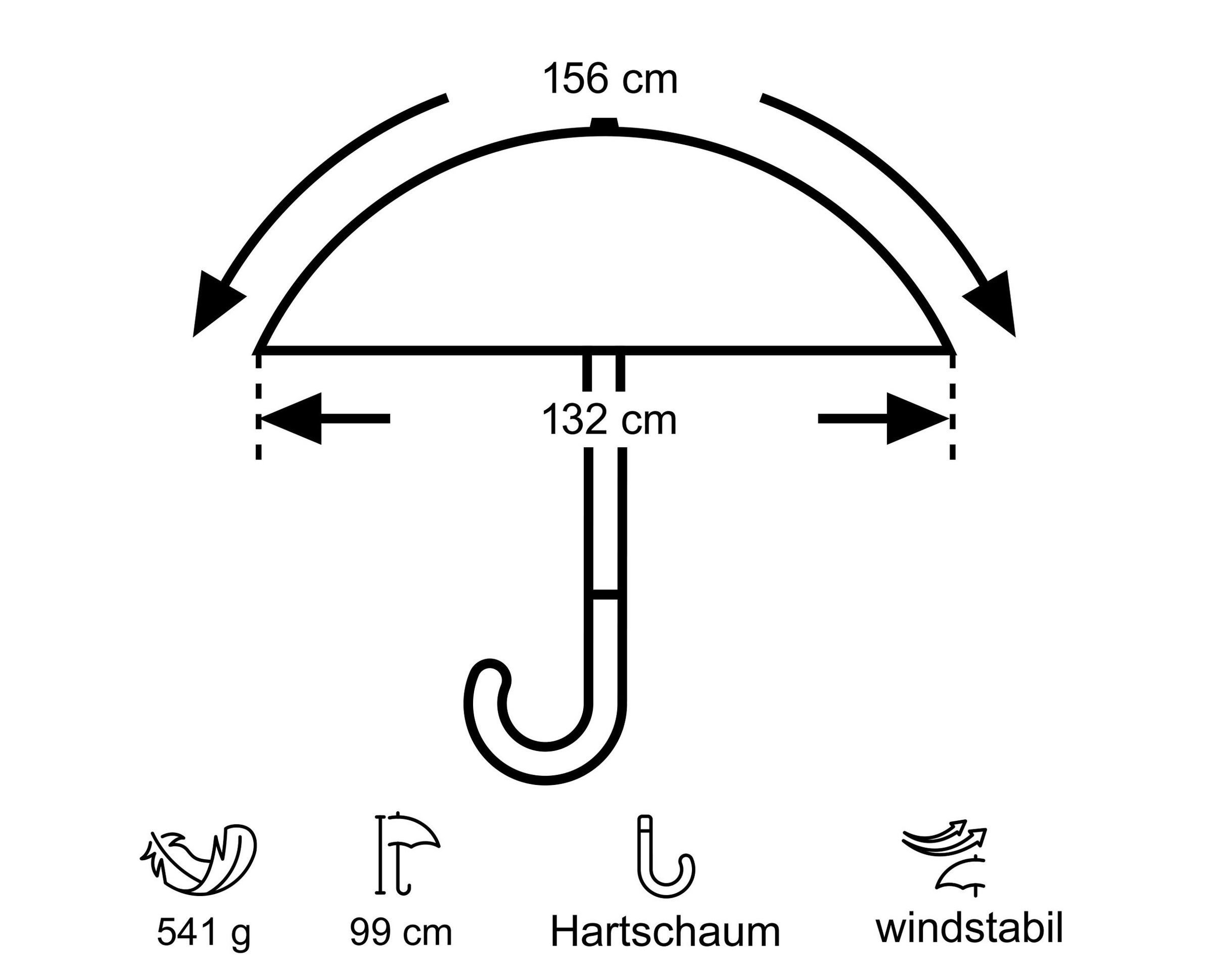 EuroSCHIRM® Partnerschirm »birdiepal® compact«, Regenschirm für Zwei, mit extra großem Dach