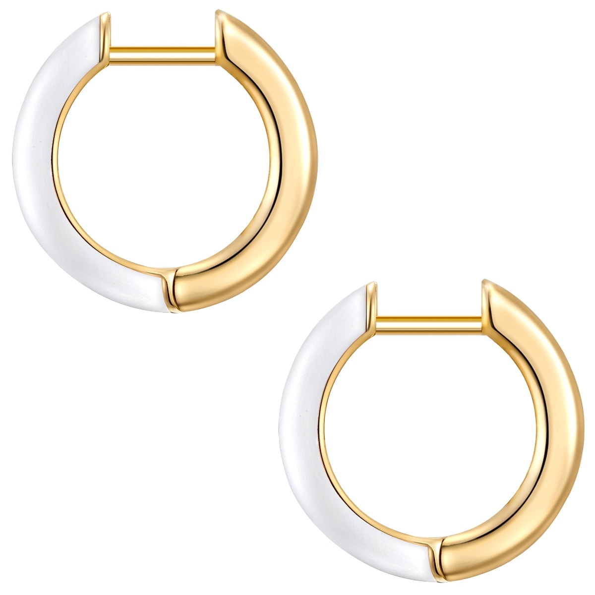 Yokoamii Paar Creolen »Set: Y27« Creolen gelbgold weiß