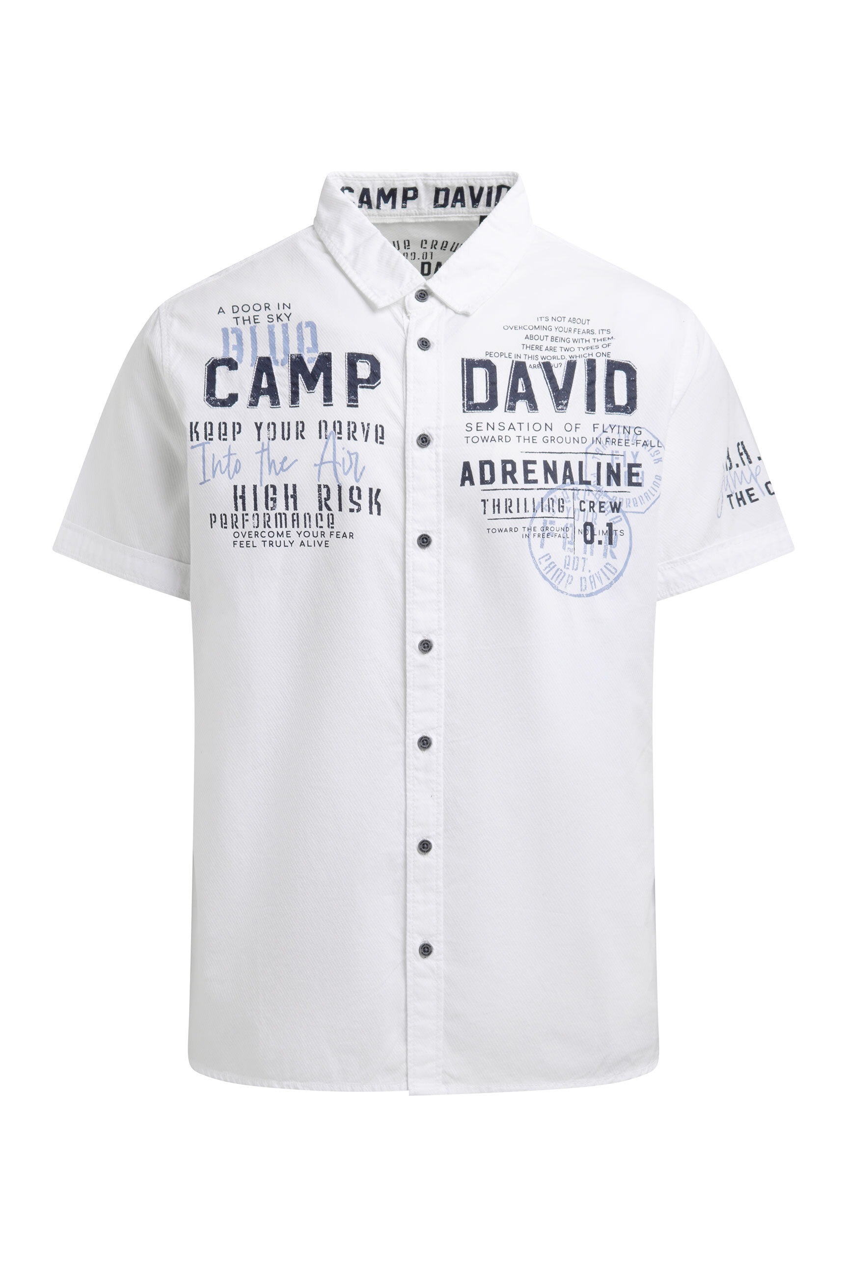 CAMP DAVID Kurzarmhemd mit Kentkragen