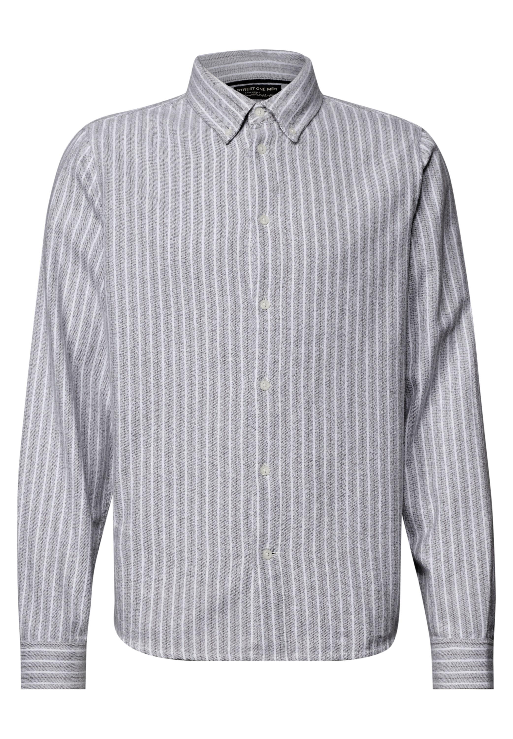 STREET ONE MEN Flanellhemd aus reiner Baumwolle