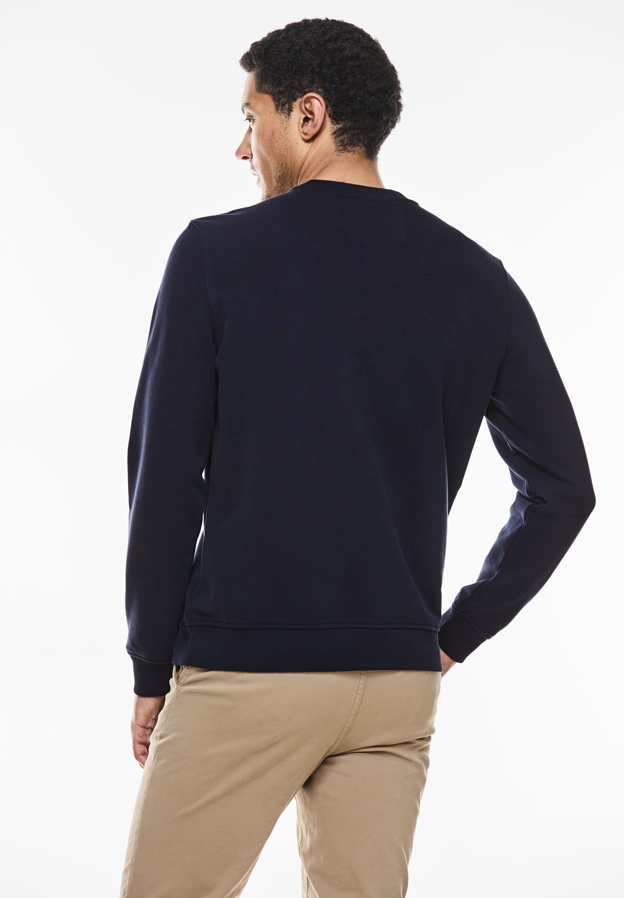 STREET ONE MEN Sweatshirt, mit Rundhalsausschnitt
