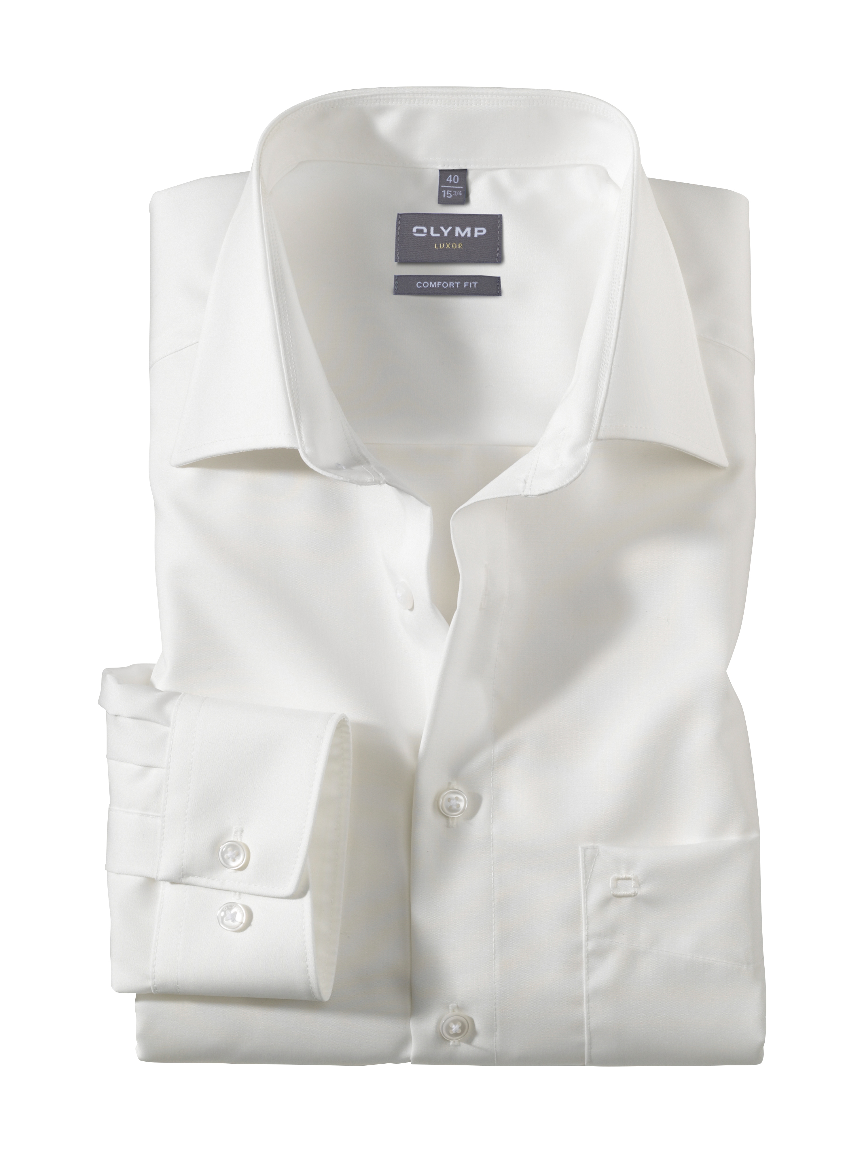 Businesshemd OLYMP "OLYMP Luxor, comfort fit, New Kent", Herren, Gr. 48, Normaler Arm, beige, 100% Baumwolle, Hemden