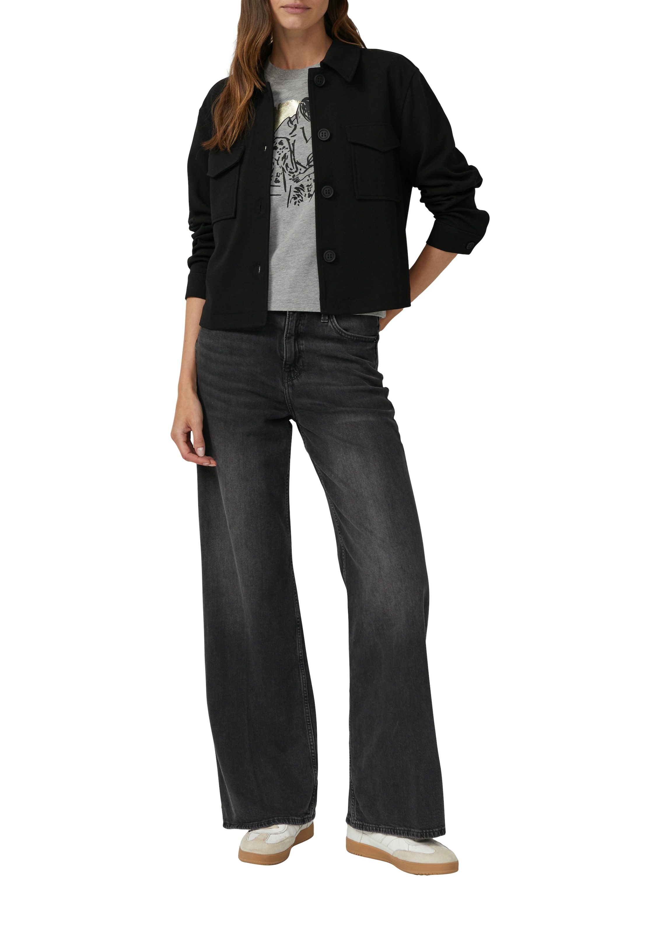 s.Oliver T-Shirt mit Flitzer-Print