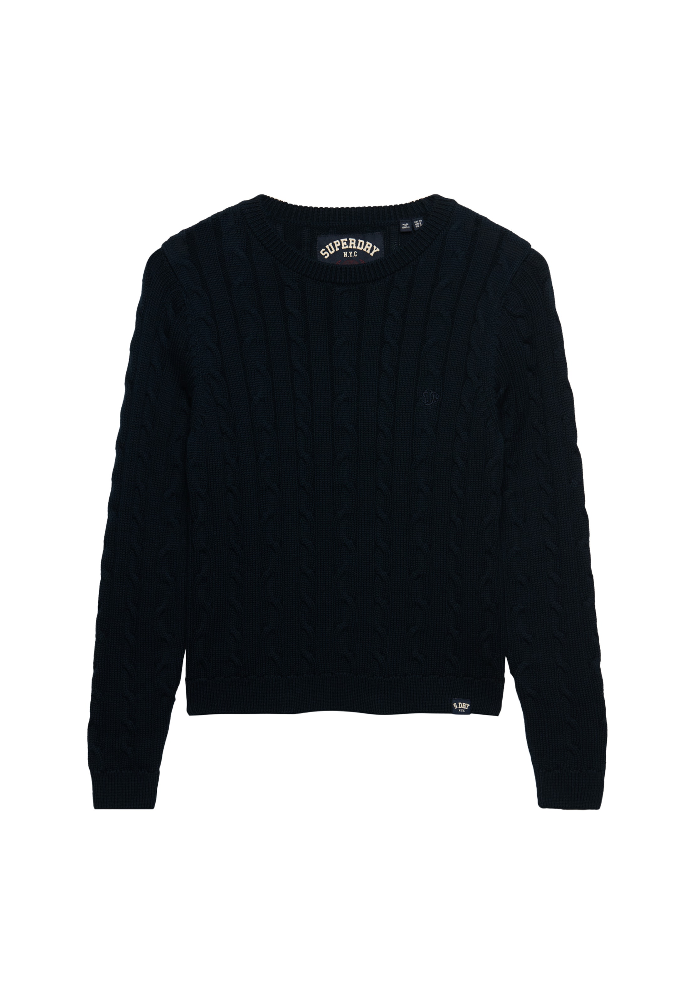 Superdry Strickpullover »ESSENTIALS SD&CO CABLE JUMPER« Kunstfaser, relaxed fit