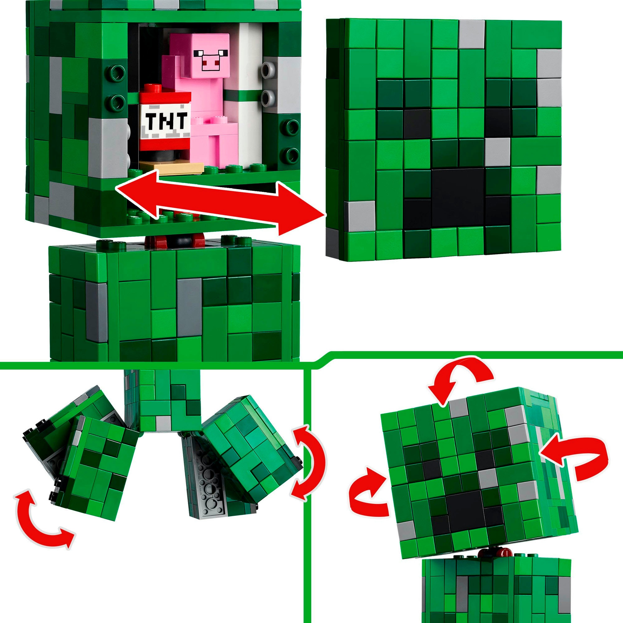 LEGO® Konstruktionsspielsteine »Der Creeper (21276), LEGO Minecraft«, (665 St.), Made in Europe