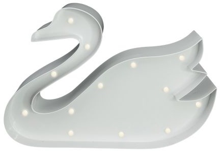 MARQUEE LIGHTS LED Dekolicht »Swan«, 13 flammig-flammig, Wandlampe, Tischlampe Swan mit 13 festverbauten LEDs - 23x16 cm