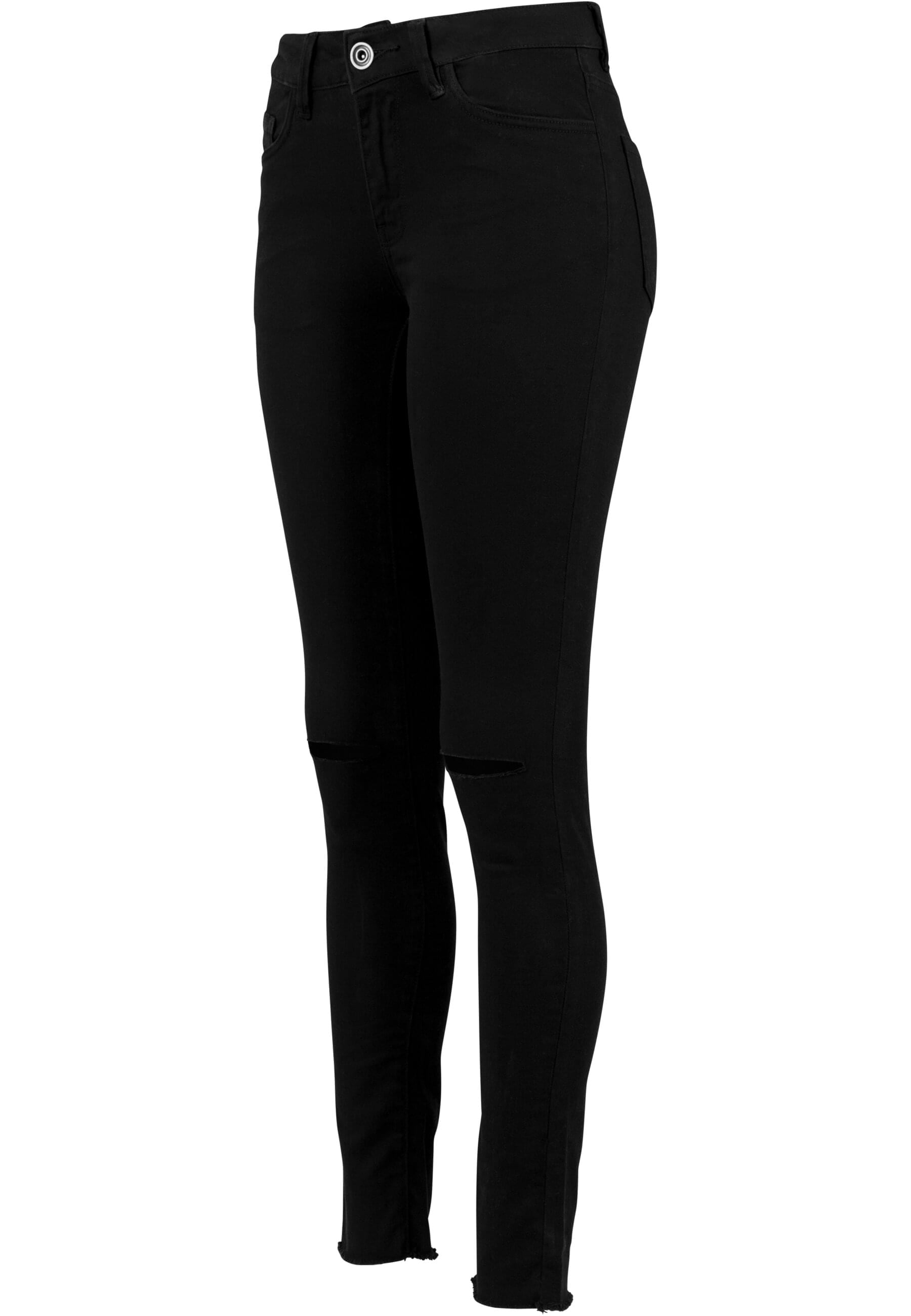 URBAN CLASSICS Stoffhose »Urban Classics Damen Ladies Cut Knee Pants«, (1 tlg.)