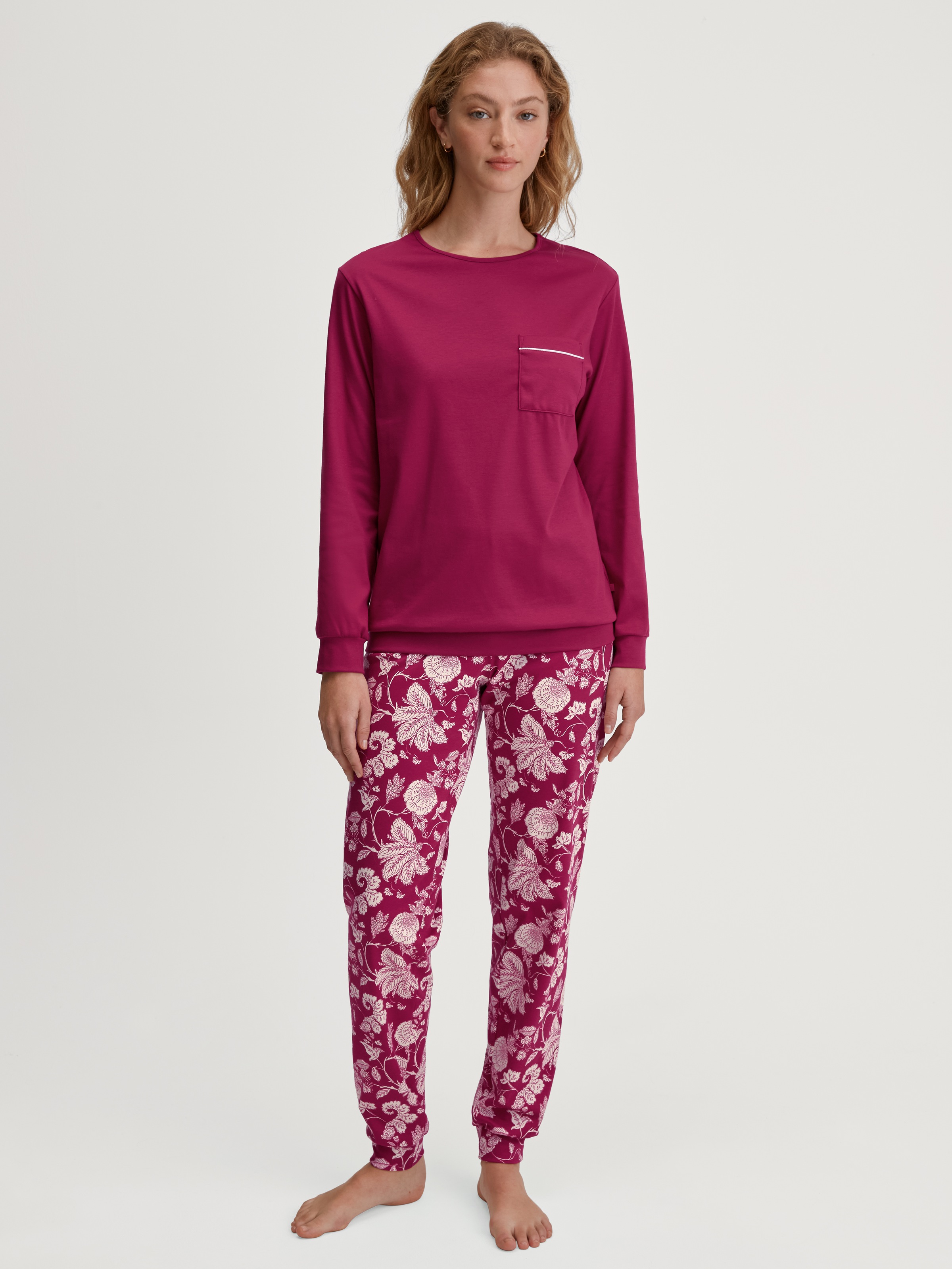 CALIDA Schlafanzug "Sweet Dreams" 2 Stk. tlg., Langarm, Rundhals, Interlock günstig online kaufen