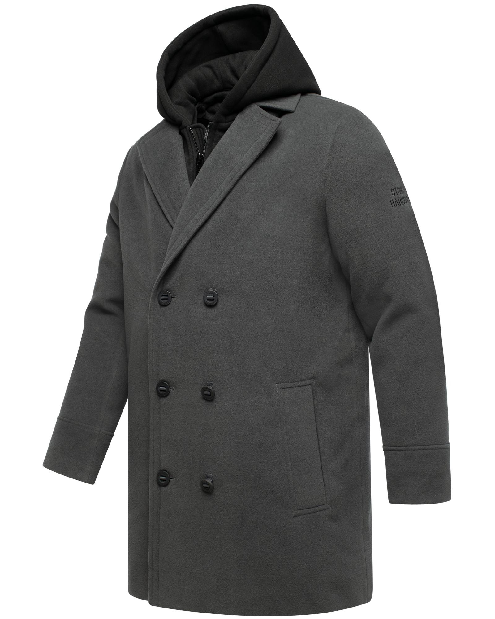 Stone Harbour Trenchcoat »Darioon XX« Mantel in Woll-Optik mit herausnehmbaren Inlayer
