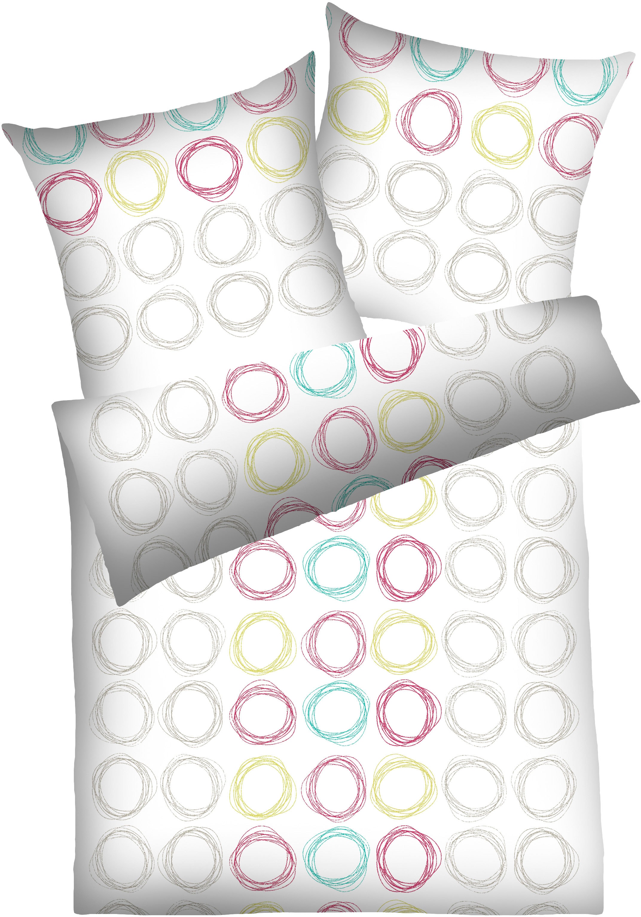 Dyckhoff Bettwäsche "Strichkreise" 2 Stk. aus Weichfrottier günstig online kaufen