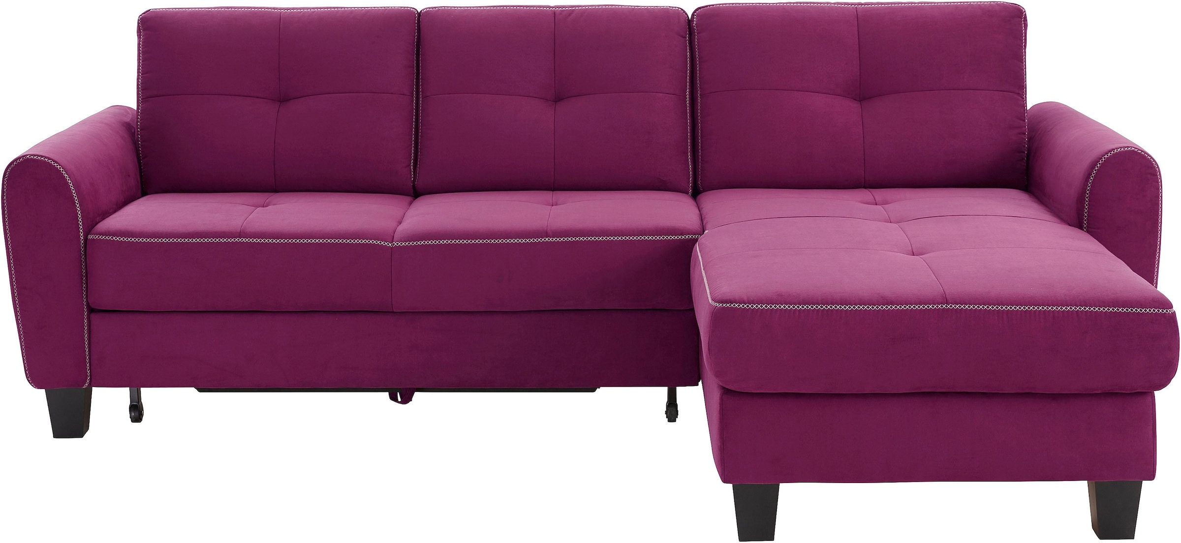 sit&more Ecksofa »Varese L-Form«, mit Federkern, wahlweise mit Bettfunktion und Stauraum