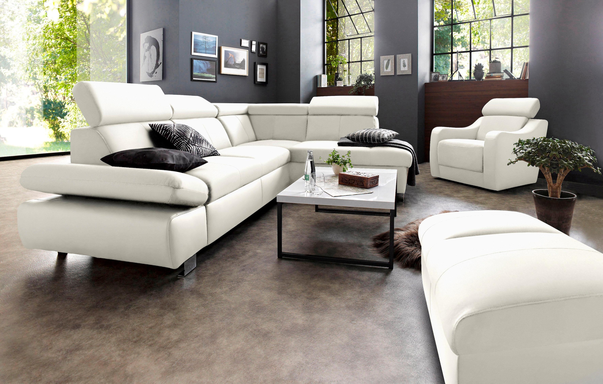exxpo - sofa fashion Bettfunktion mit bestellen Ecksofa BAUR | wahlweise »Happy«