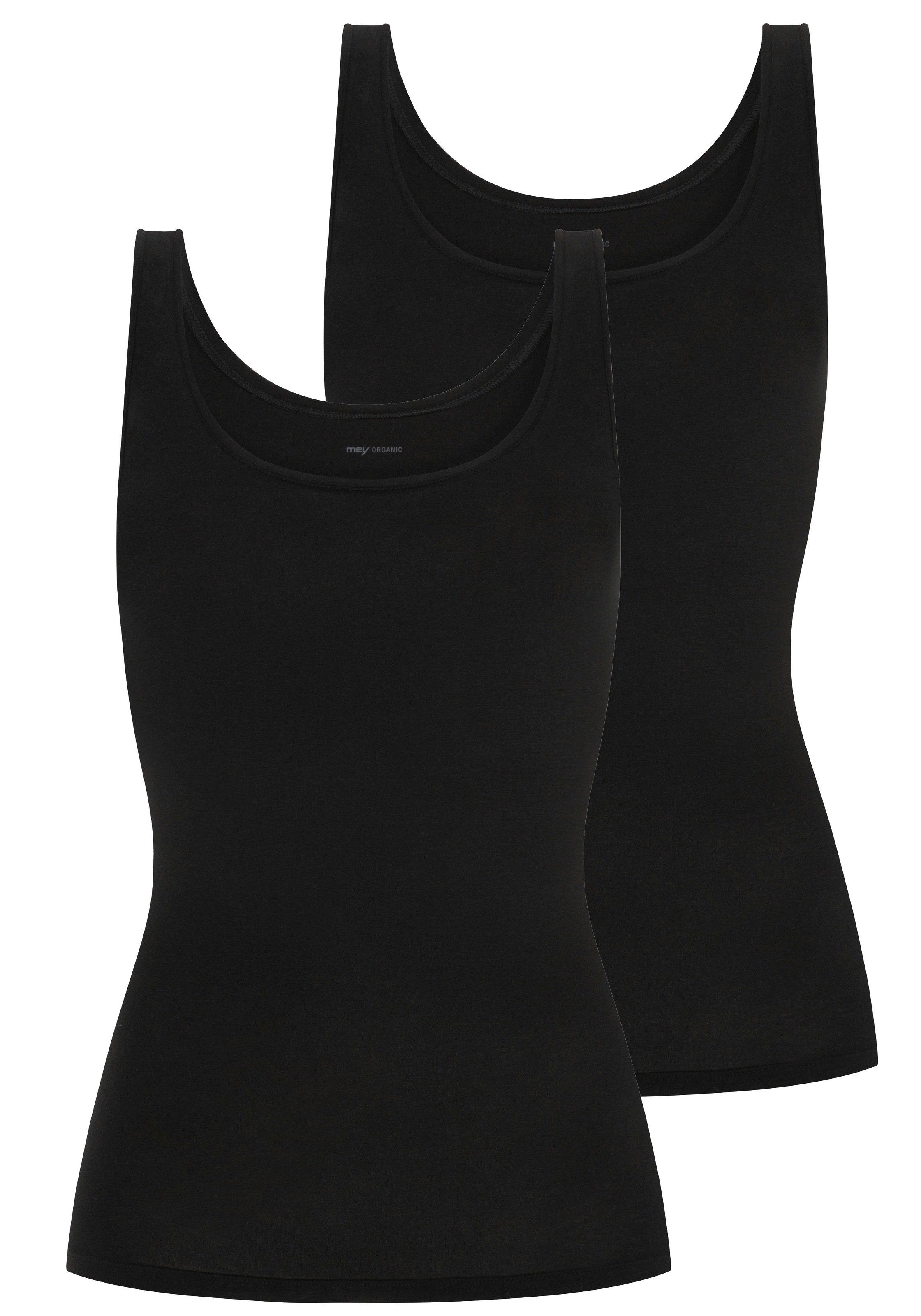 Mey Unterhemd "Superfine Organic" breite Träger, tiefer Rundhalsausschnitt, Single Jersey, elastisch