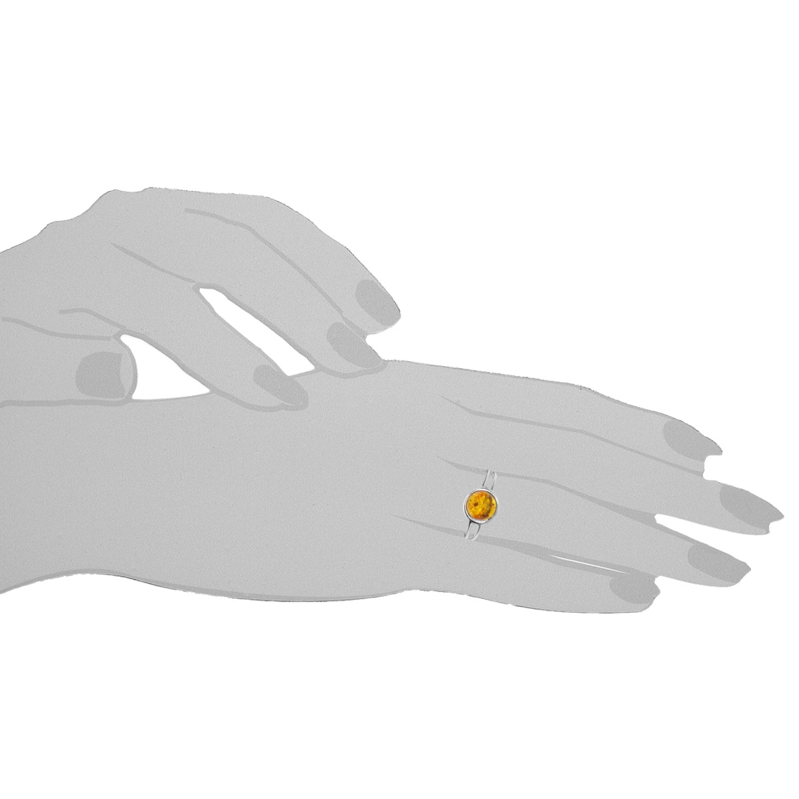 OSTSEE-SCHMUCK Fingerring »- Almut - Silber 925/000 - Bernstein«